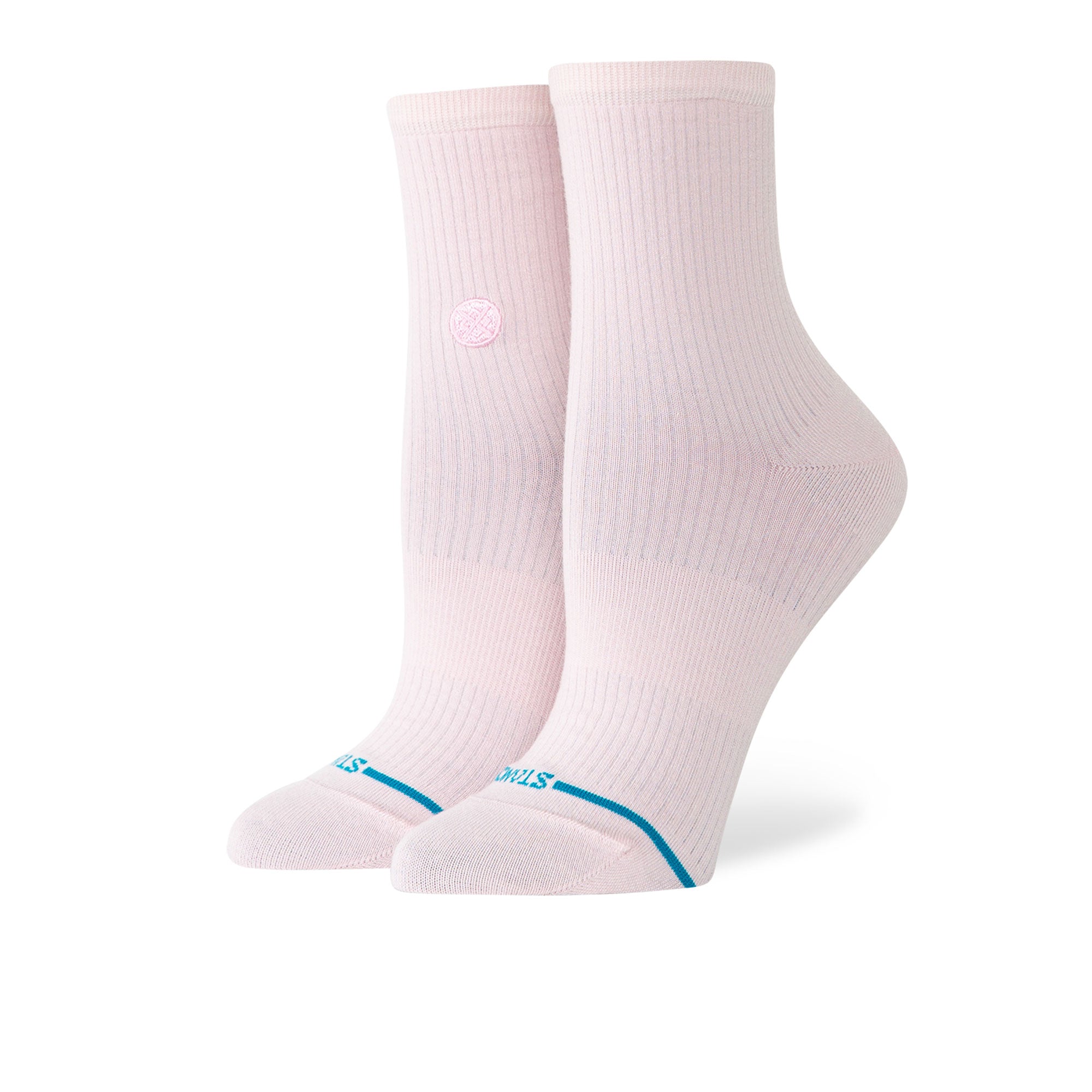 Stance Wmns Fine Rib Quarter Socks Pink Socks W316B26FIN-PNK | Overkill