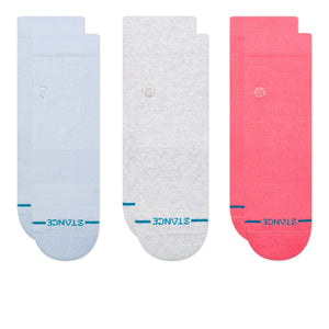 Stance Wmns Icon Quarter 3 Pack Socks Periwinkle Socks W356C25WOM-PER | Overkill