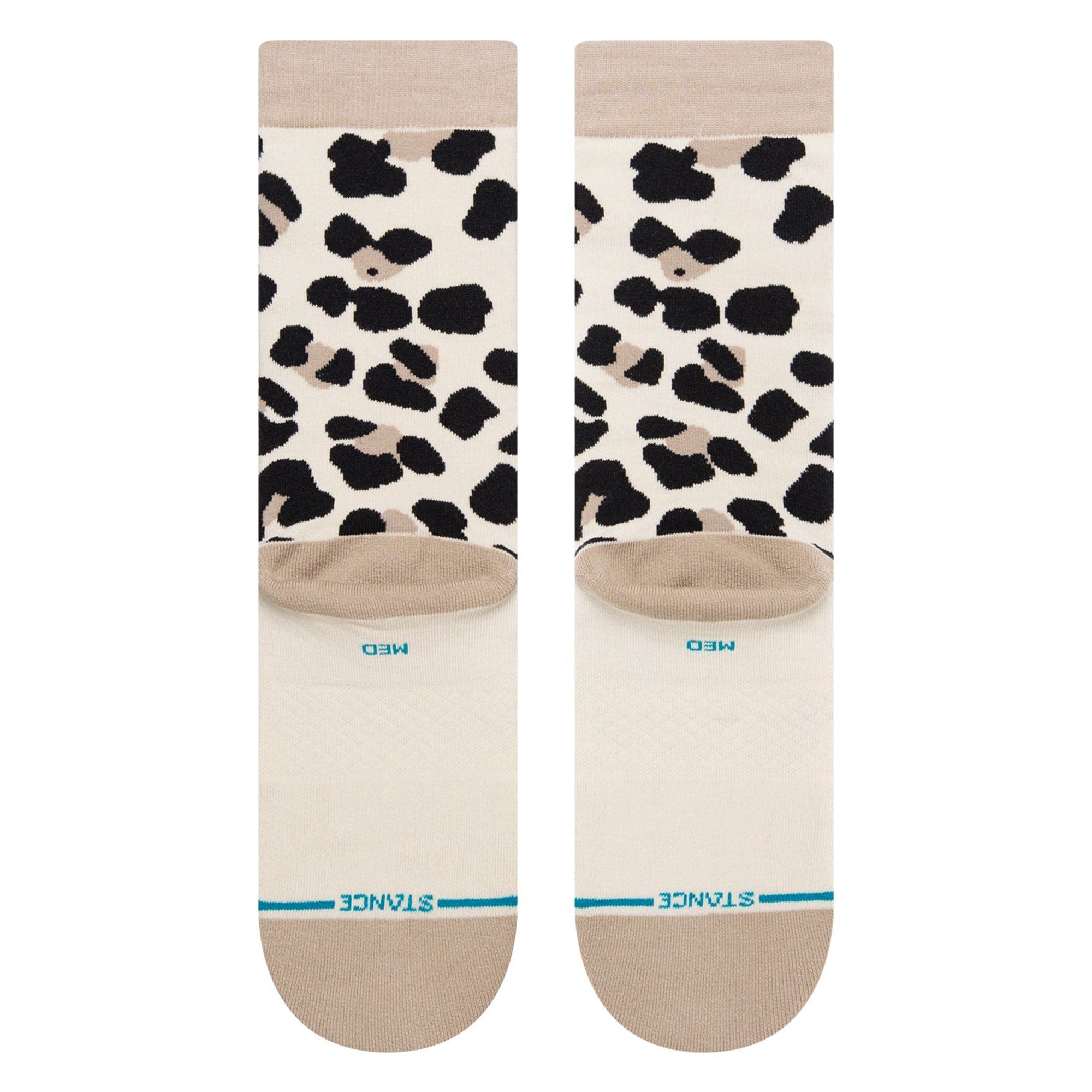 Stance Wmns Spot On Crew Socks Leopard Socks Close-up | Overkill