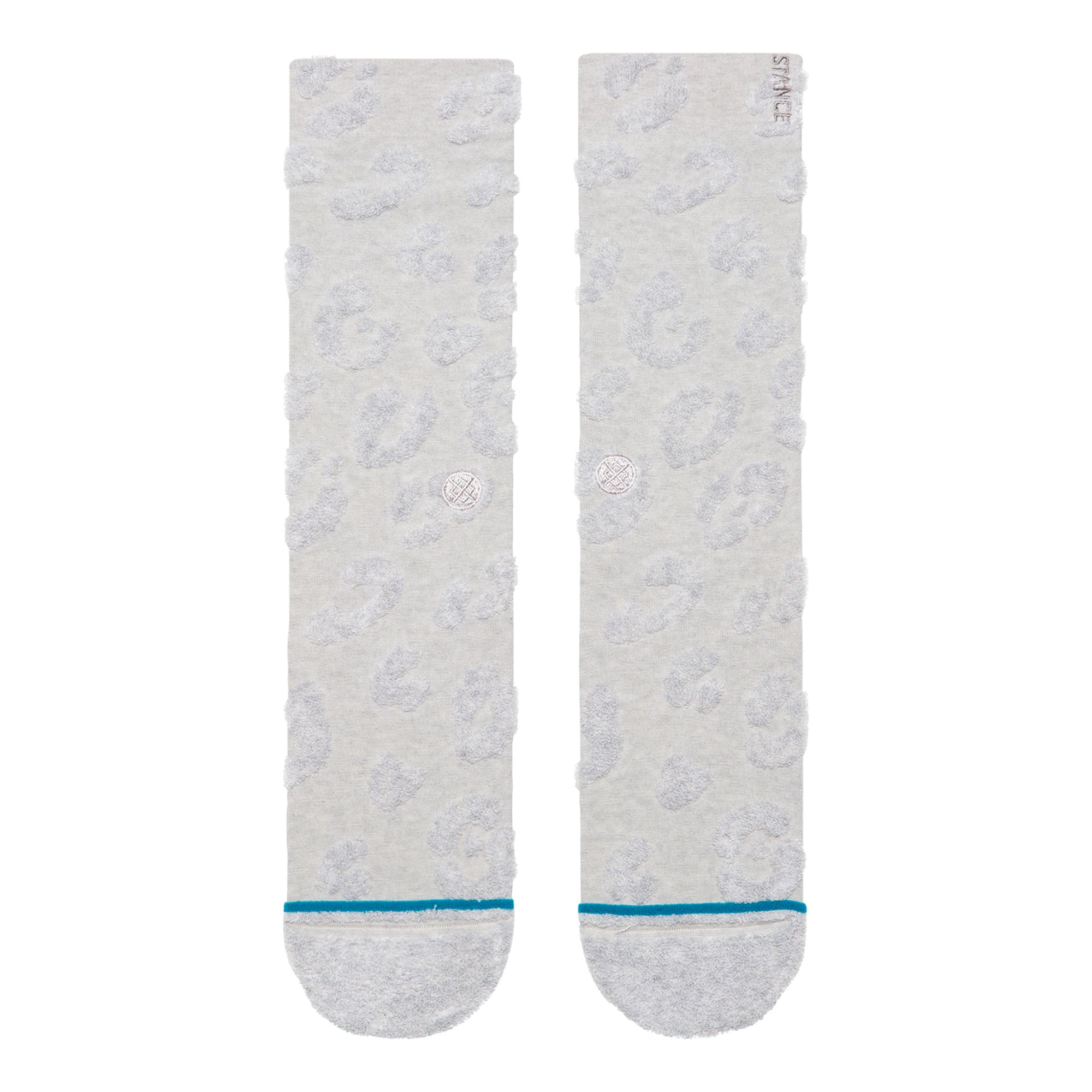 Stance Wmns Terry Cheetah Crew Socks Heather Grey Socks W545C25TER-HGR Close-up | Overkill