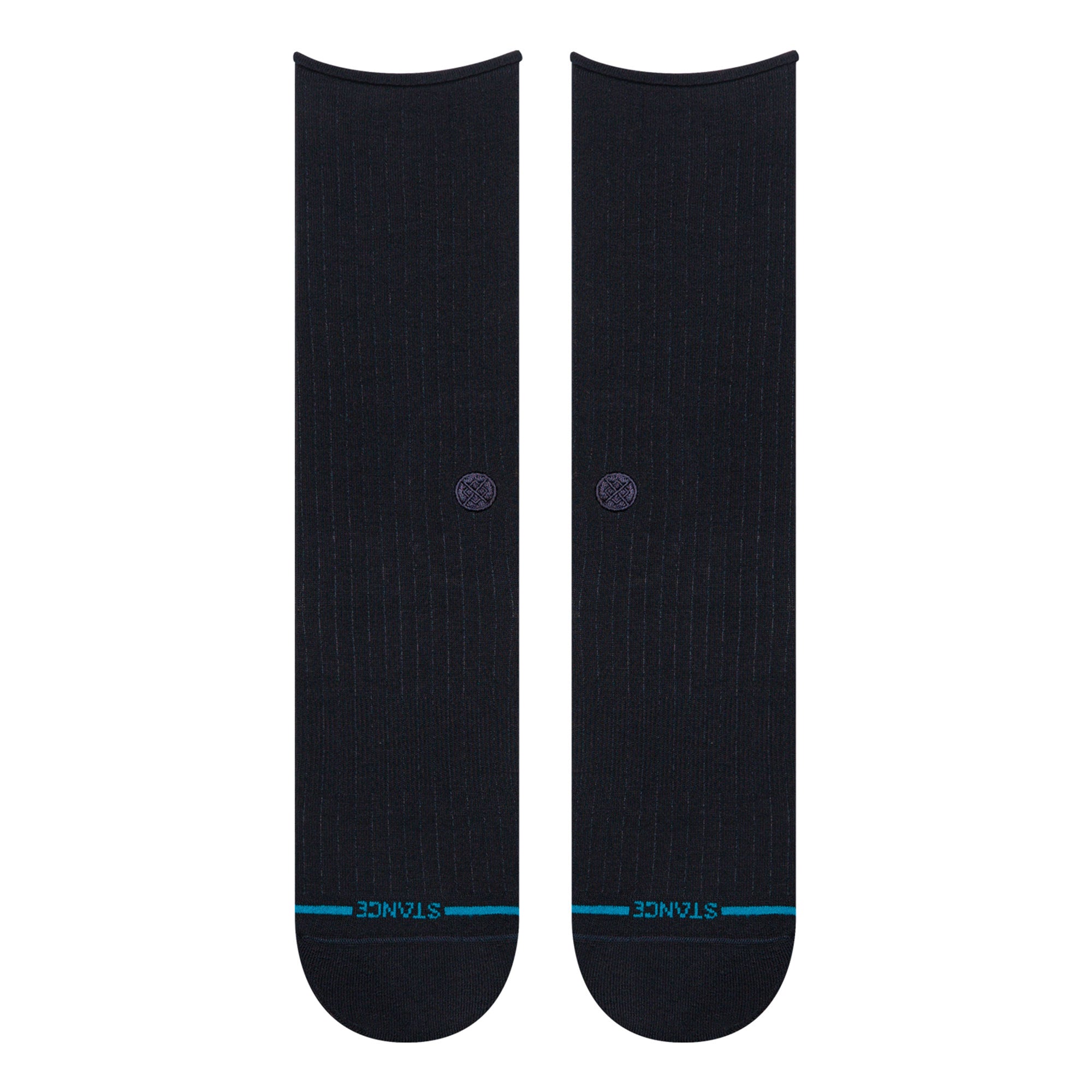 Stance Wmns Rolled Solid Crew Socks Black Socks W546C25ROL-BLK Close-up | Overkill