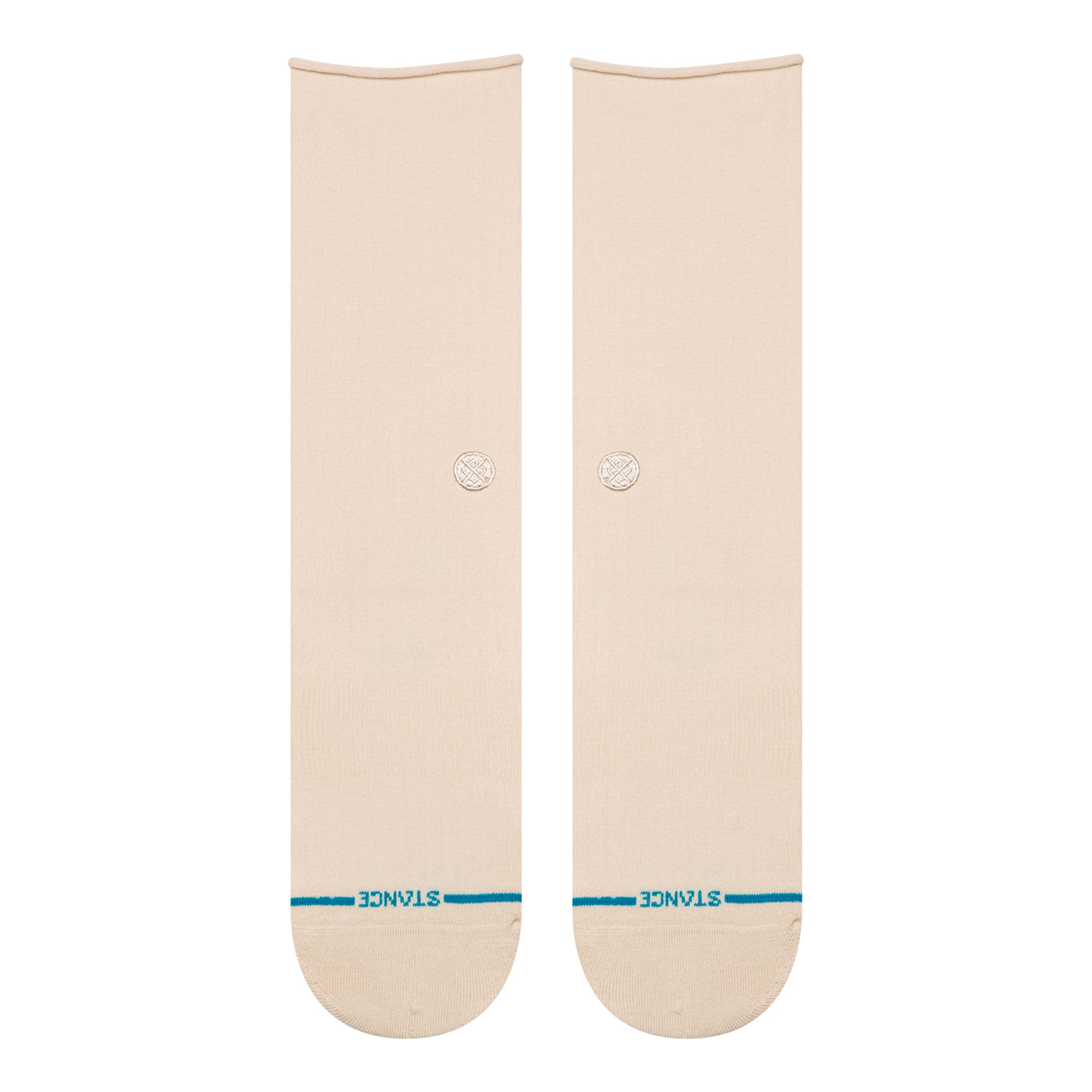 Stance Wmns Rolled Solid Crew Socks Oatmeal Socks W546C25ROL-OAT Close-up | Overkill