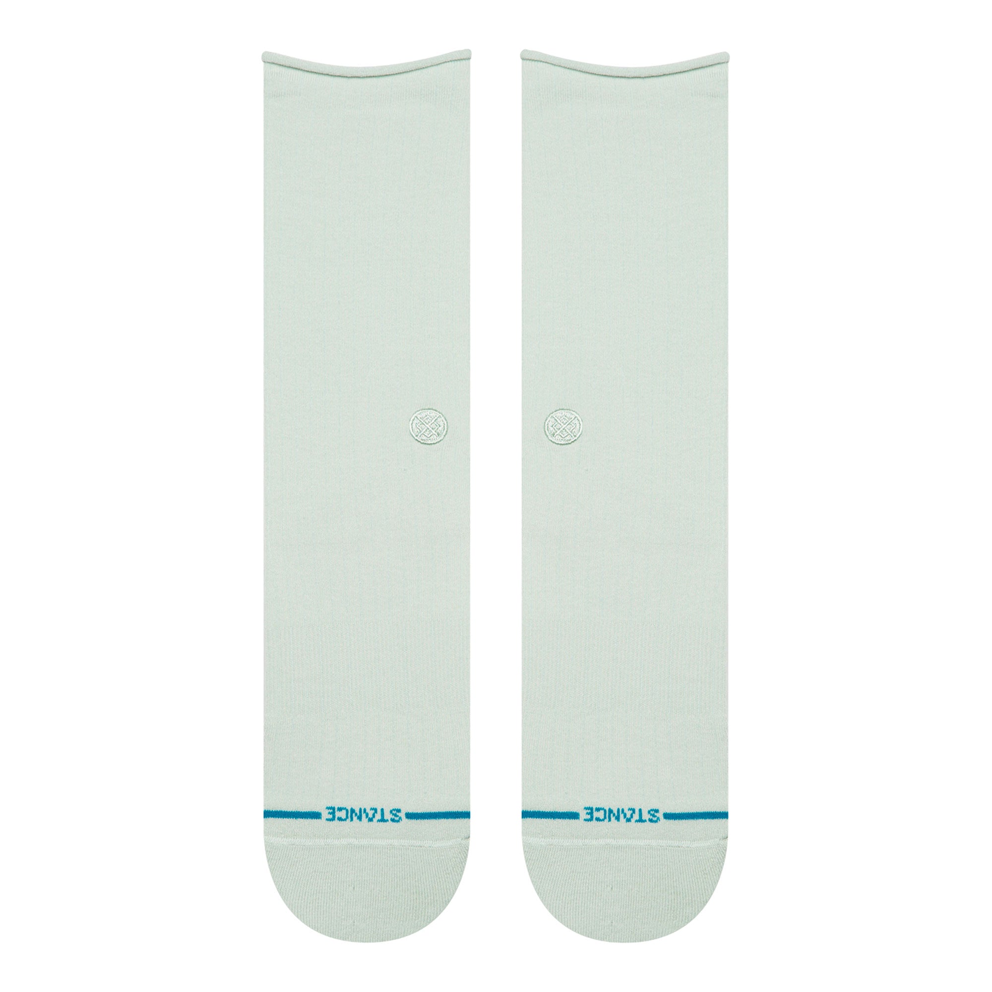 Stance Wmns Rolled Solid Crew Socks Pale Blue Socks W546C25ROL-PAB Close-up | Overkill