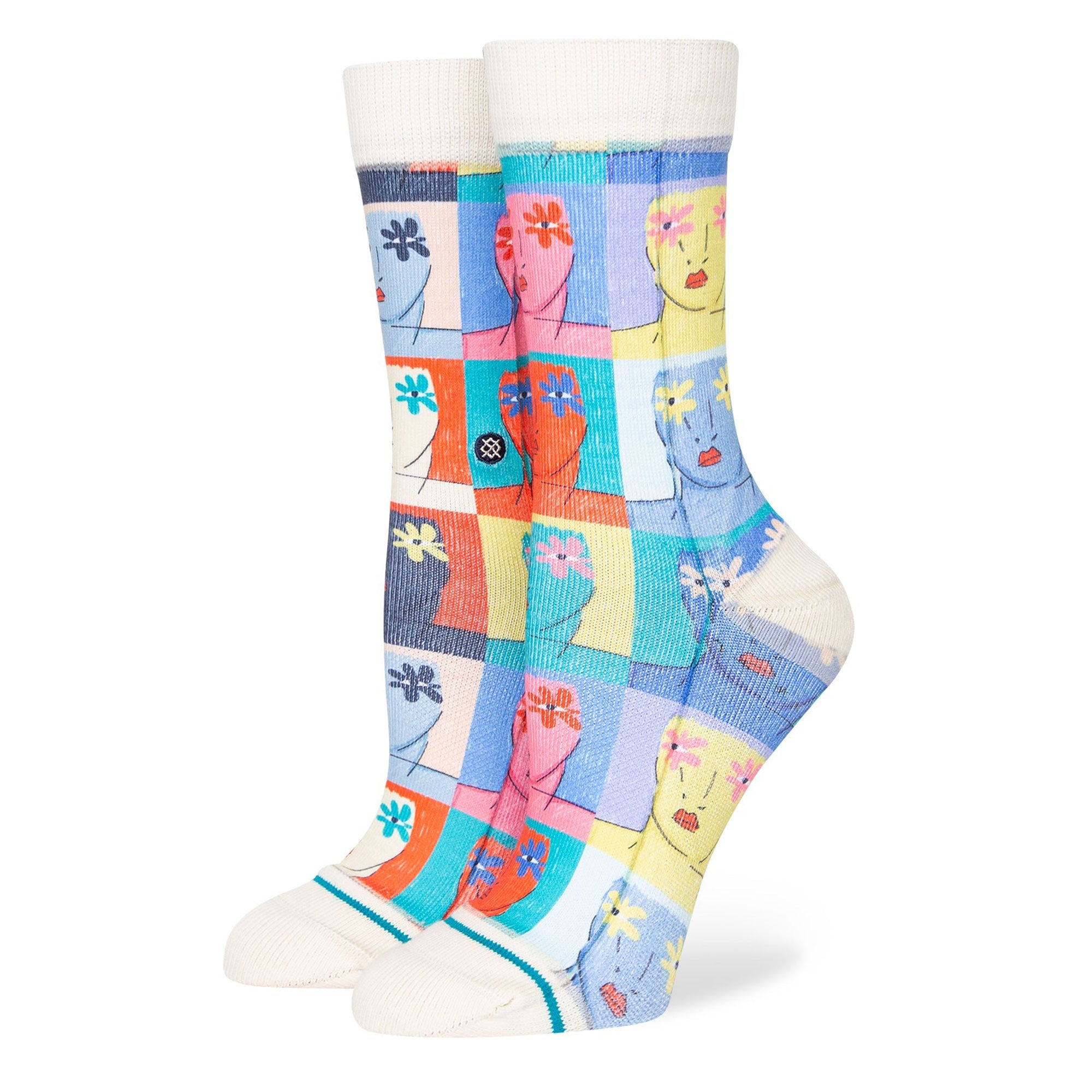 Stance Wmns Flower Faces Socks Off White Socks W555A23FLO-OFW | Overkill