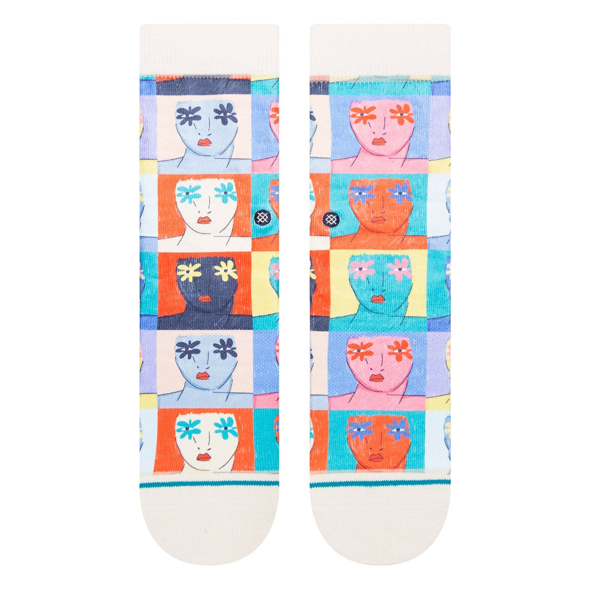 Stance Wmns Flower Faces Socks Off White Socks Material | Overkill