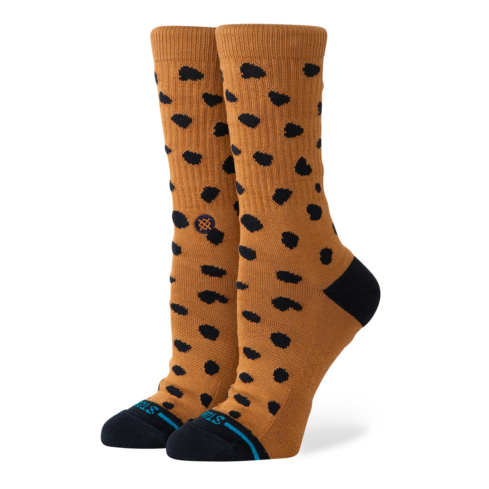 Stance Wmns Leopard Crew Socks Brown Socks W556B26LEO-BRN | Overkill