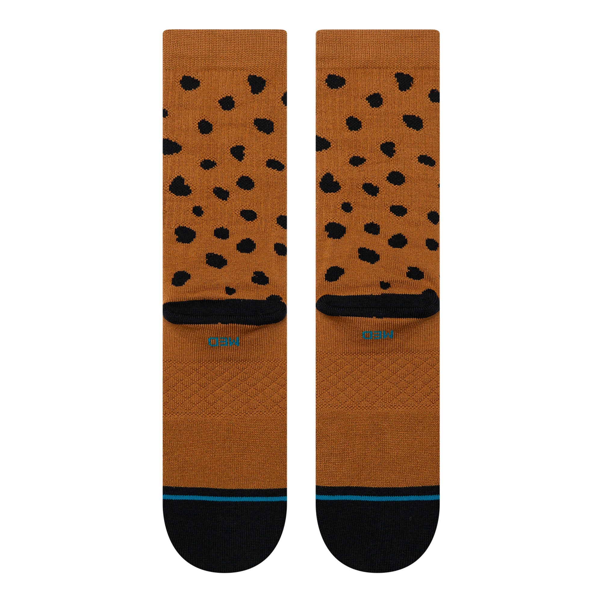 Stance Wmns Leopard Crew Socks Brown Socks W556B26LEO-BRN Close-up | Overkill
