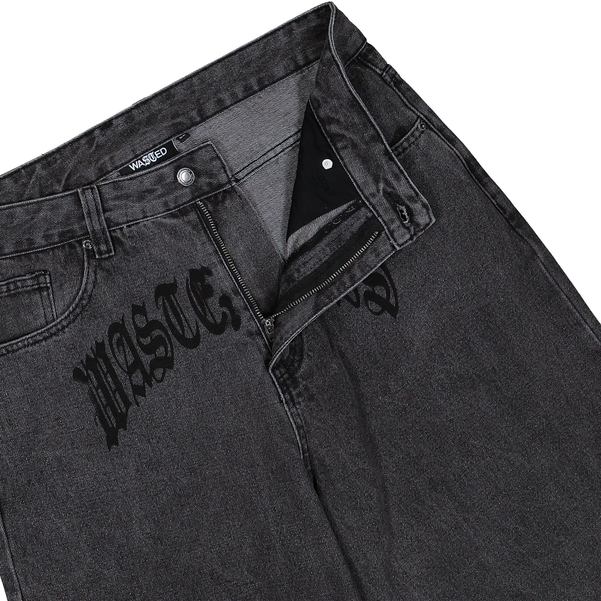 Wasted Paris Chrome Casper Pant Faded Black Jeans Detail view 2 | Overkill