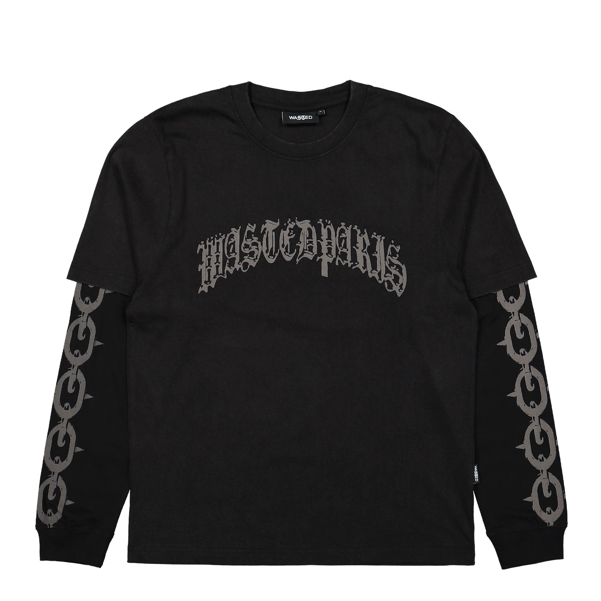 Wasted Paris Chrome Longsleeve Faded Black / Black Longsleeves 170030 | Overkill