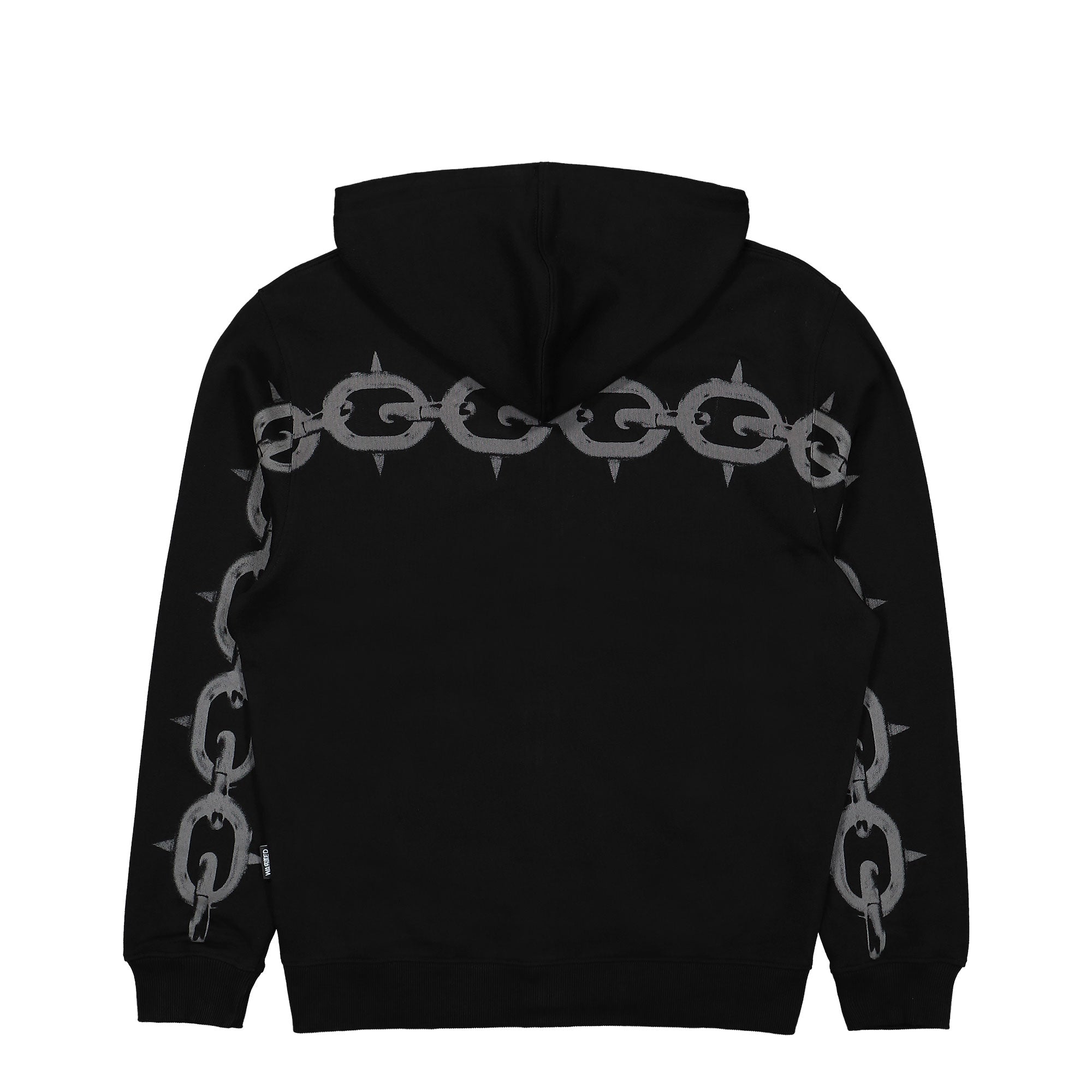 Wasted Paris Chrome Zip-Hoodie Black Hoodies Close-up | Overkill