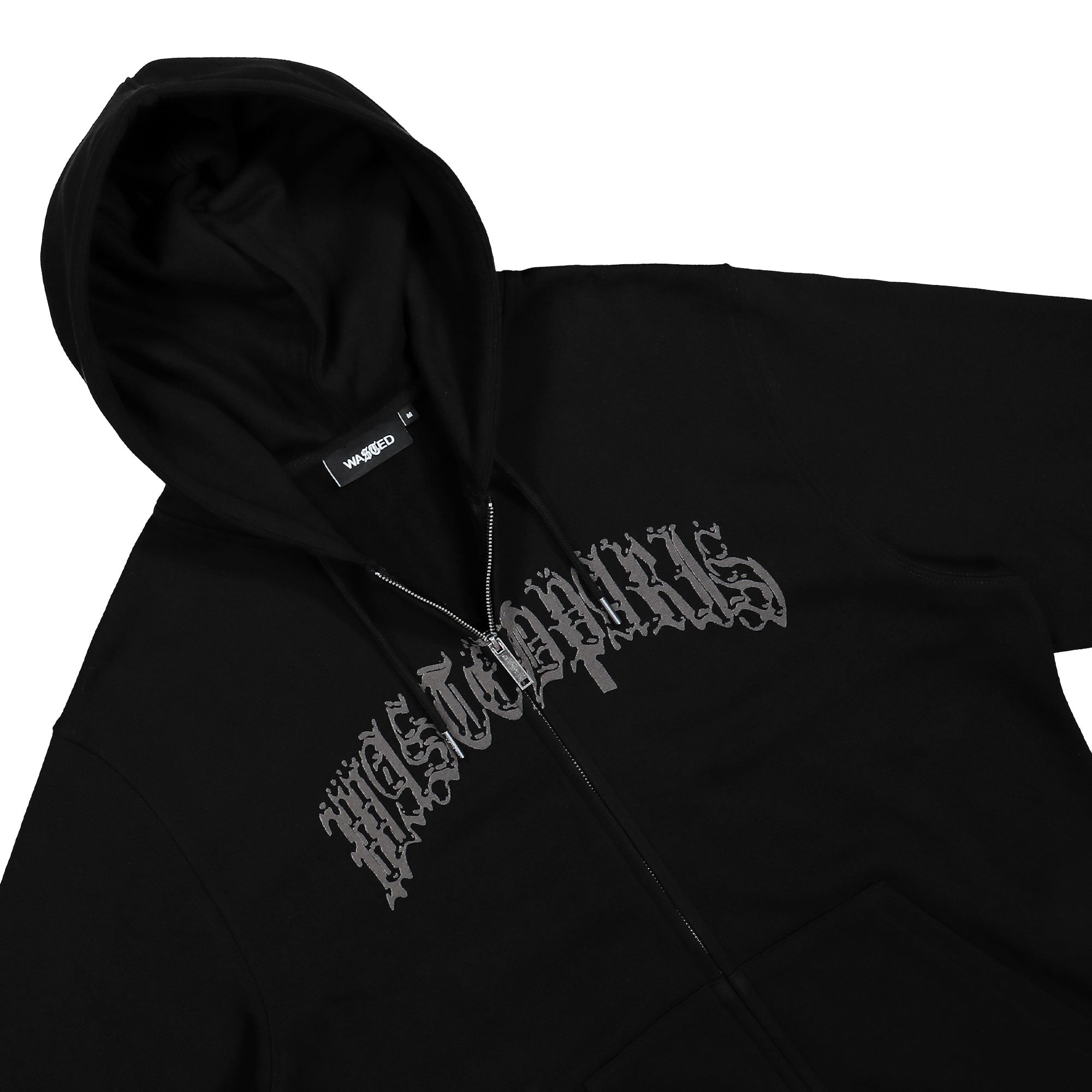 Wasted Paris Chrome Zip-Hoodie Black Hoodies Material | Overkill