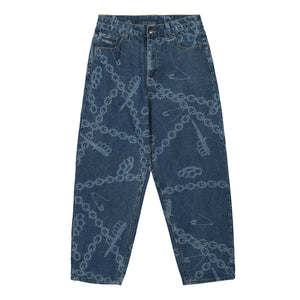 Wasted Paris Knuckles Casper Pant Washed Blue Jeans 172398 | Overkill