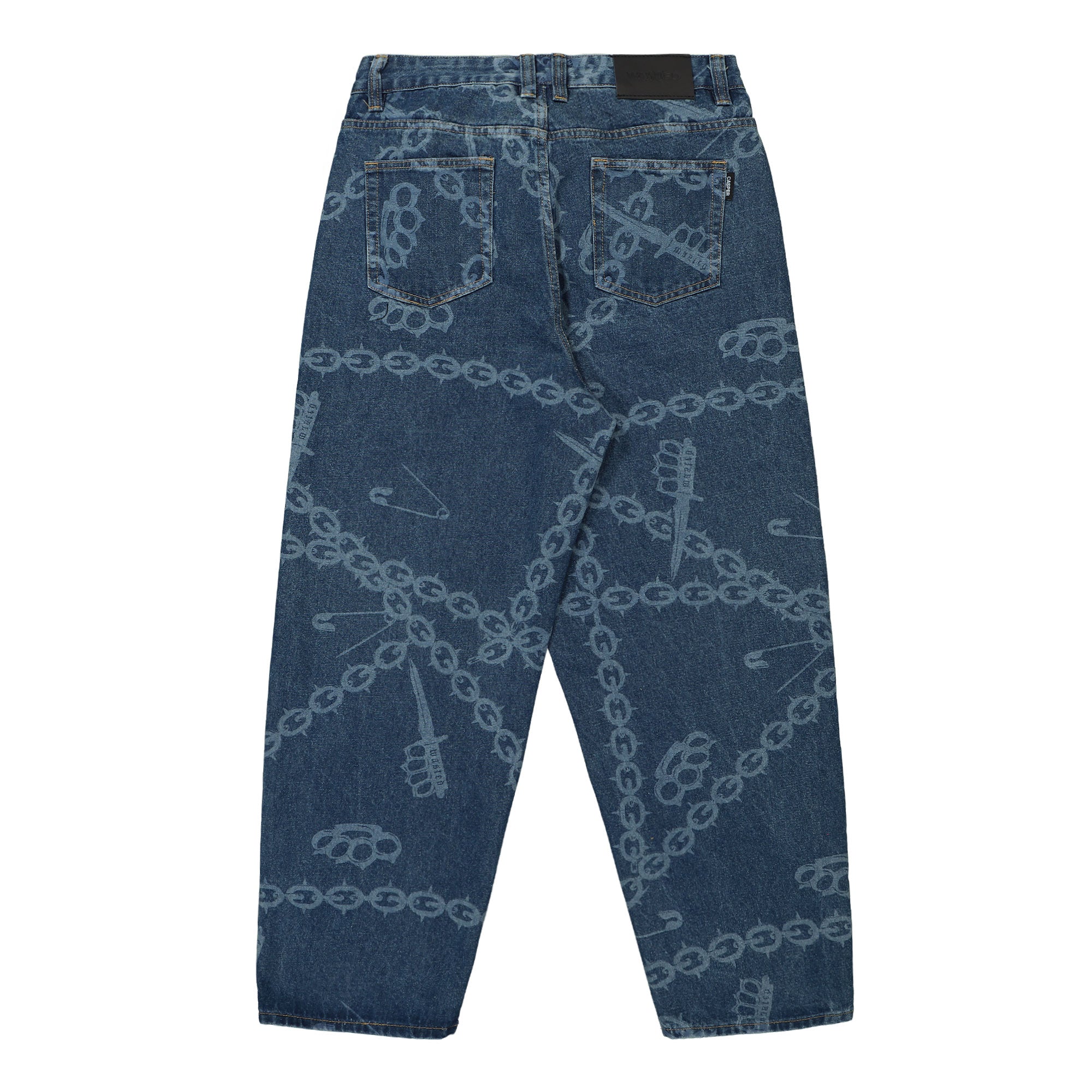 Wasted Paris Knuckles Casper Pant Washed Blue Jeans Material | Overkill