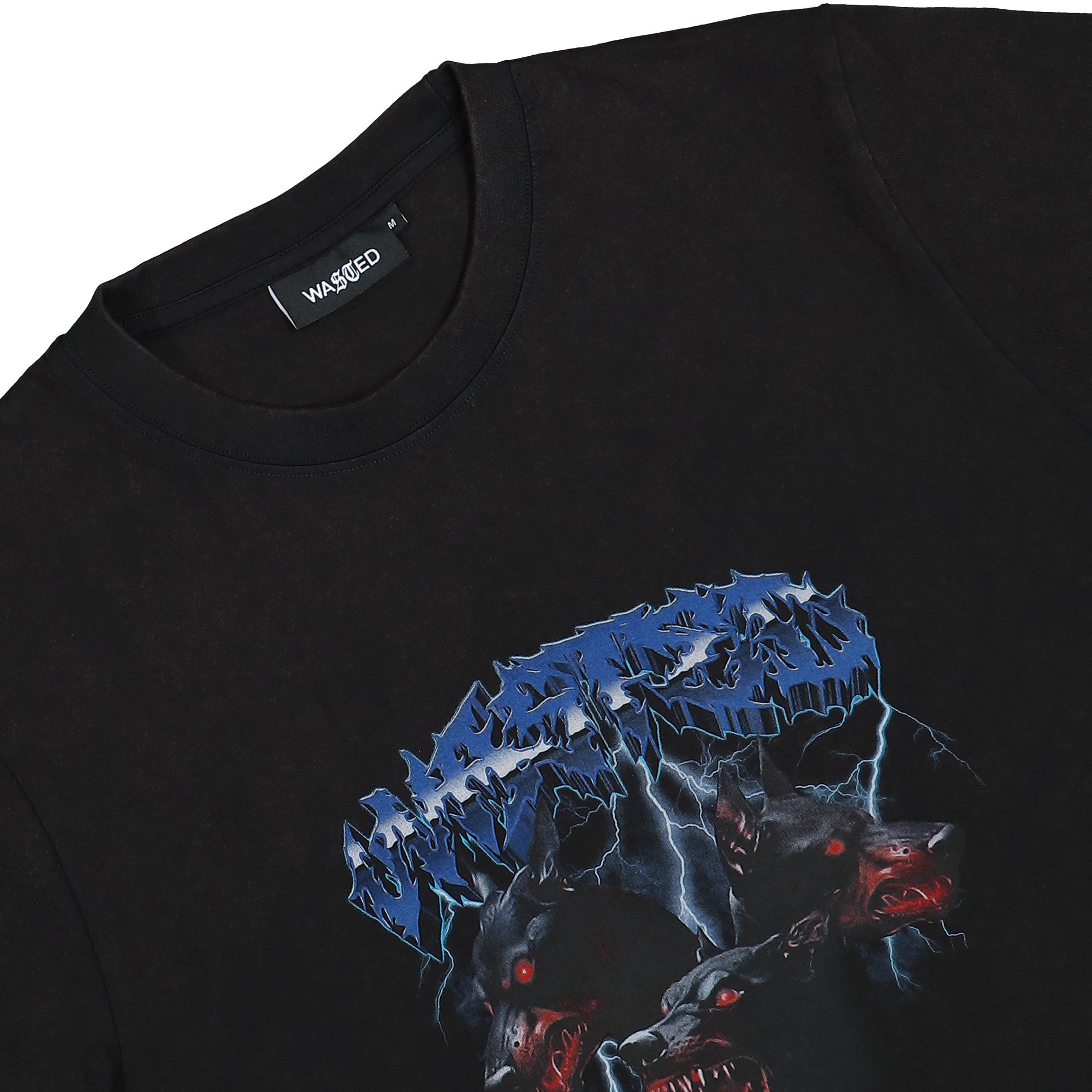 Wasted Paris Orthos T-Shirt Faded Black T-Shirts Close-up | Overkill