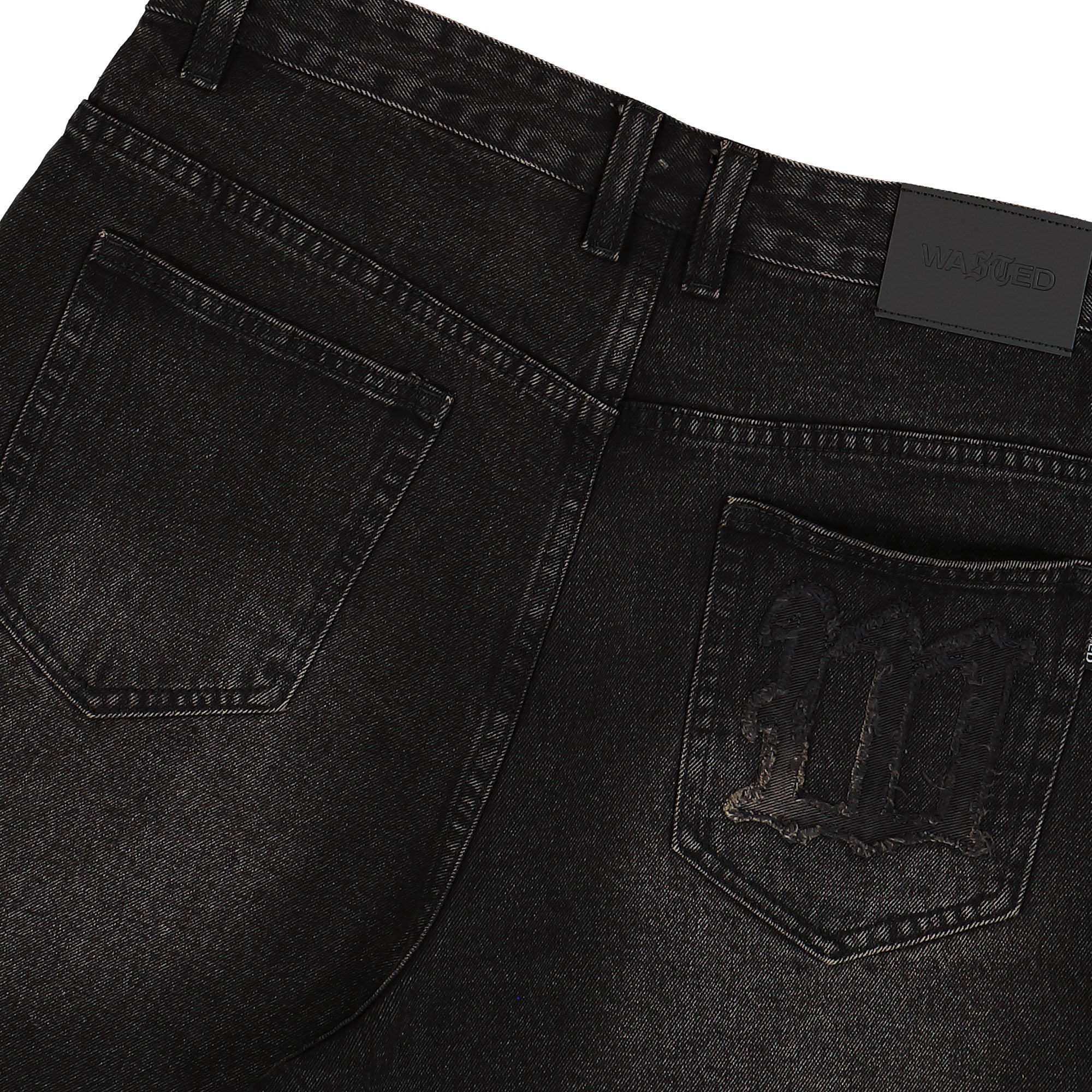 Wasted Paris Sandblast Casper Short Faded Black Shorts Detail view 1 | Overkill