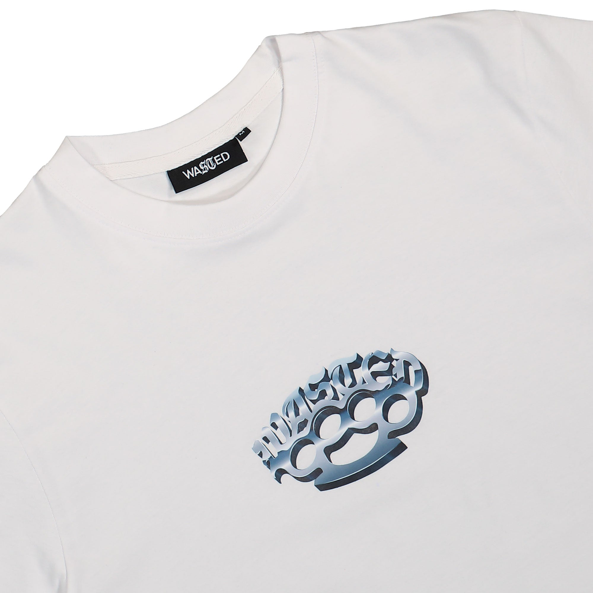Wasted Paris Knuckles T-Shirt White T-Shirts Close-up | Overkill