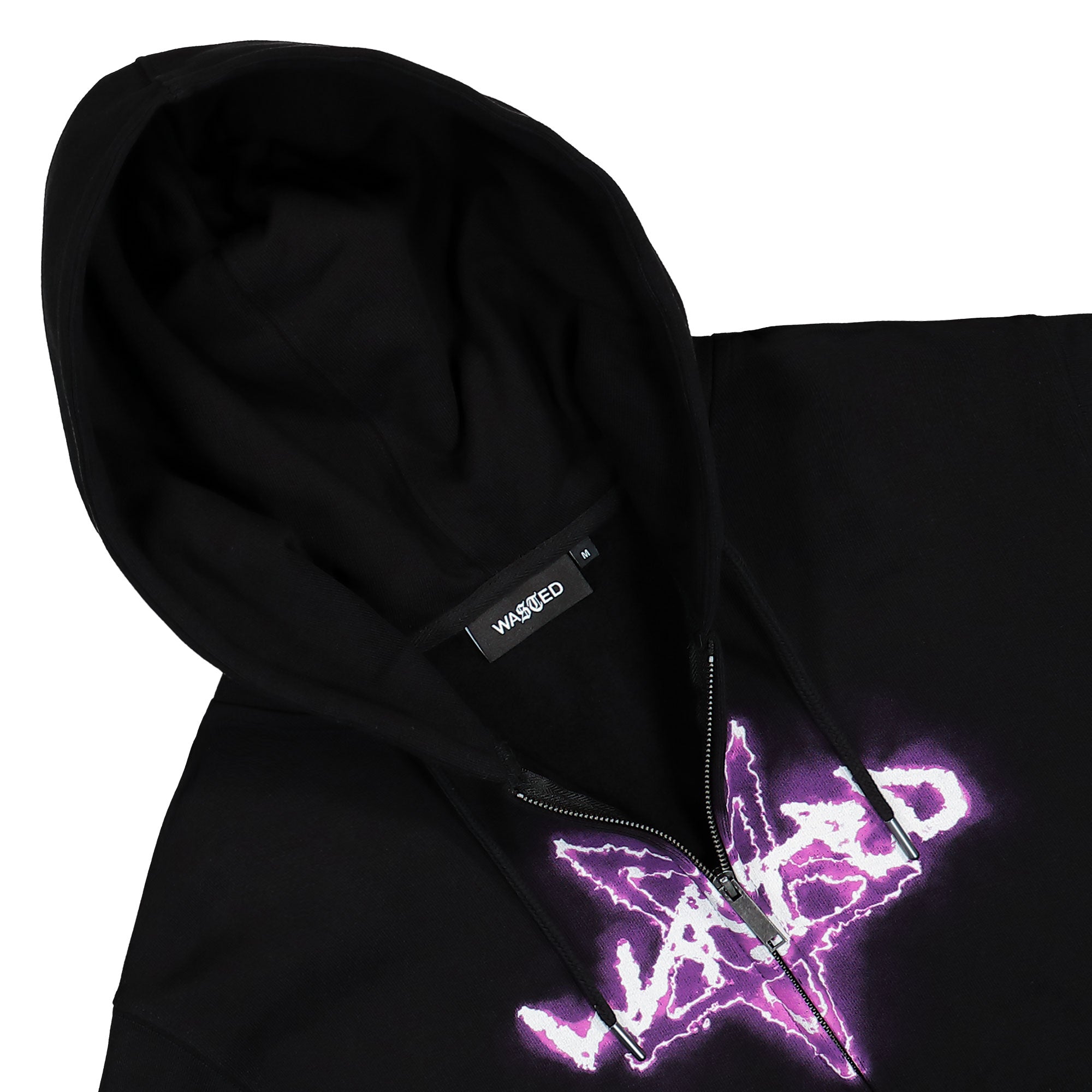 Wasted Paris Surt Zip-Hoodie Black Hoodies Close-up | Overkill