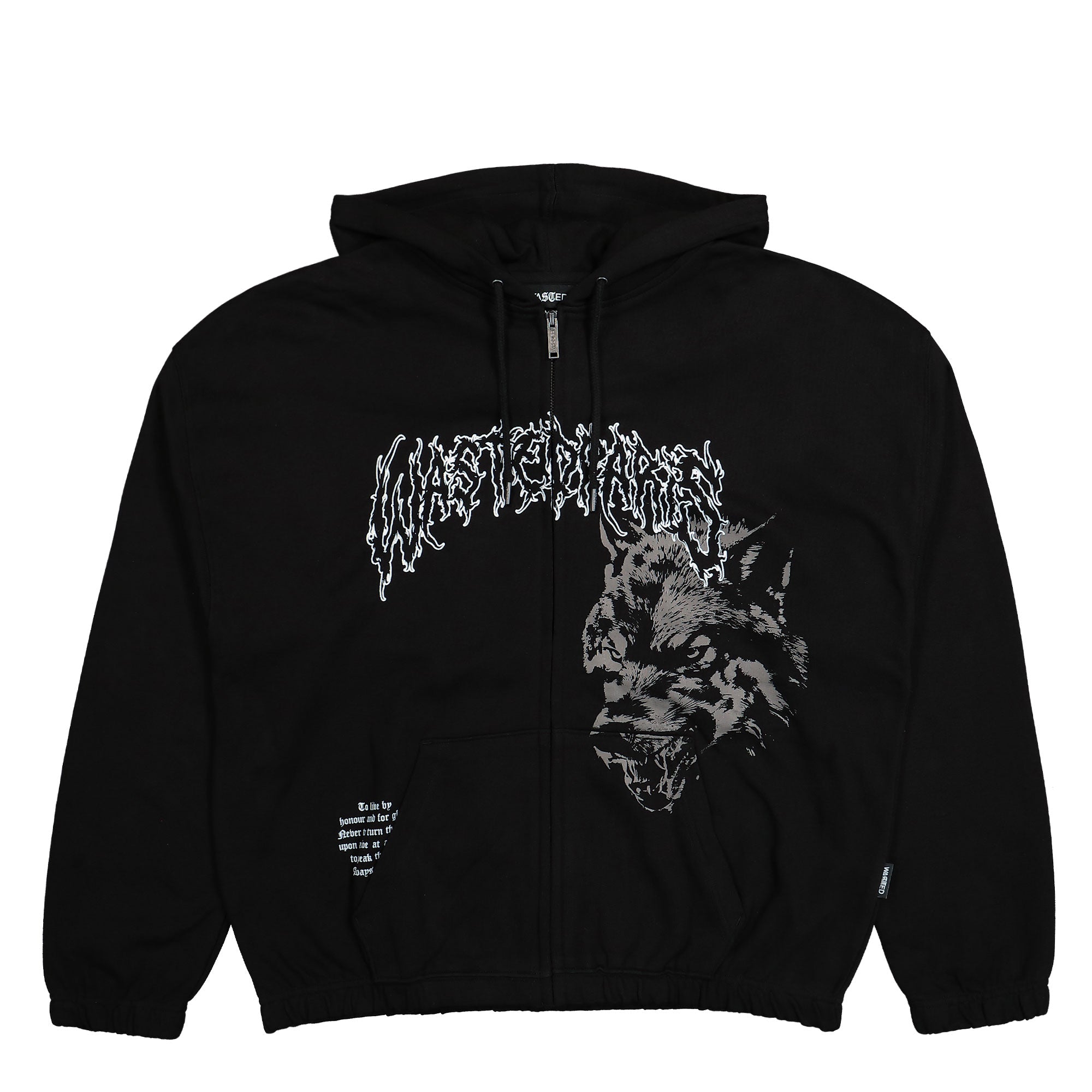Wasted Paris Varg Boxy Zip Hoodie Black Hoodies 172312 | Overkill