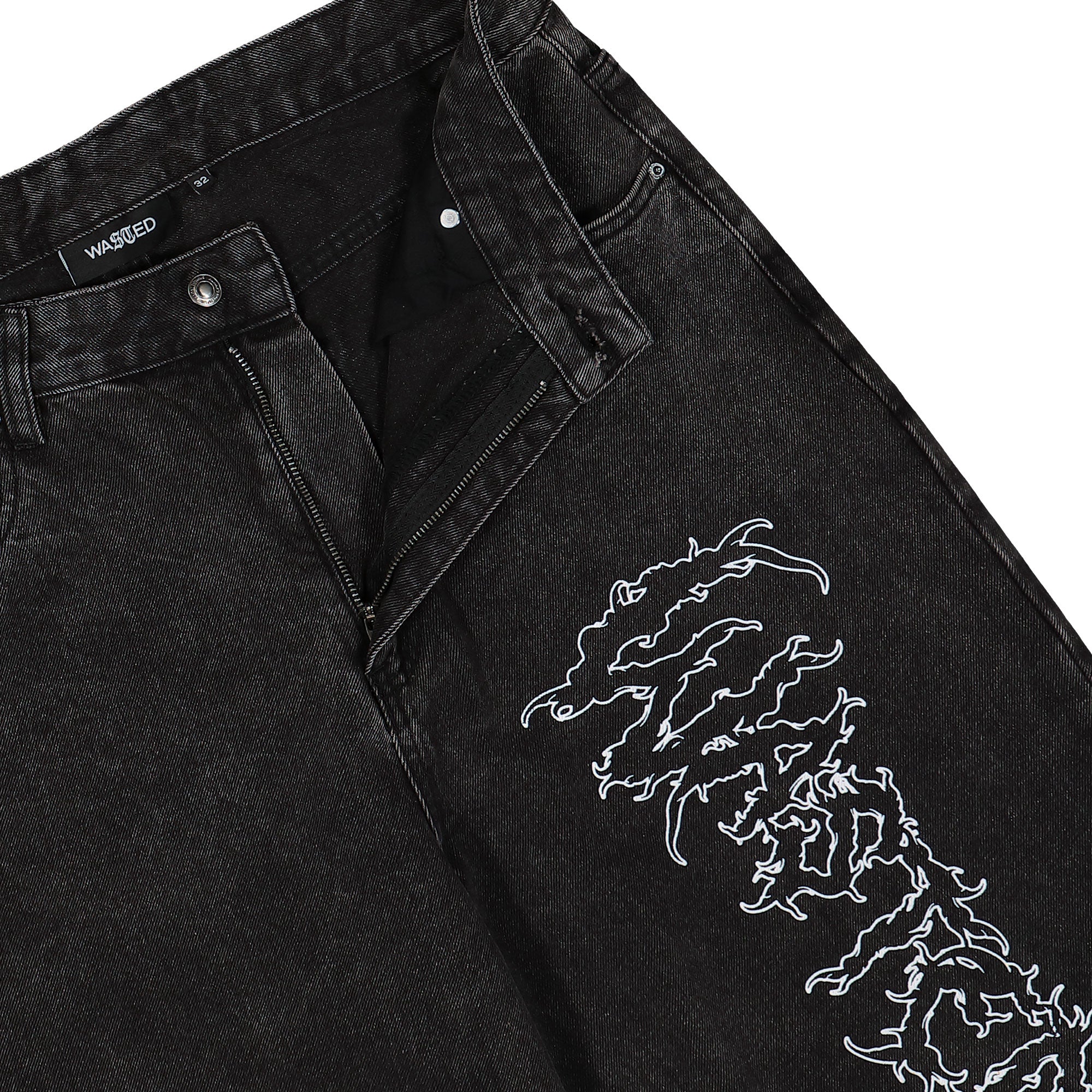 Wasted Paris Varg Casper Pants Faded Black Jeans Detailfoto | Overkill
