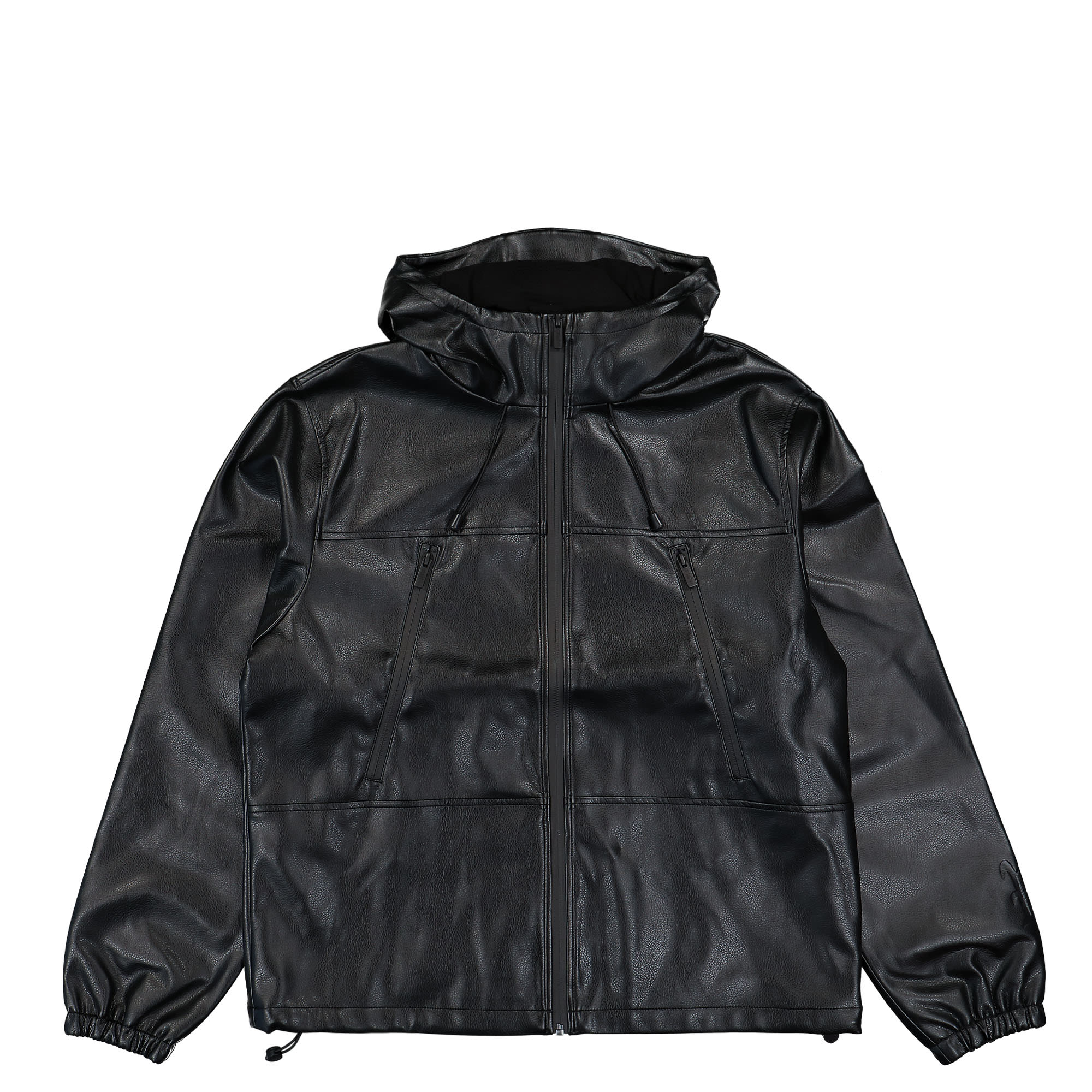 Wasted Paris Nation Faux Leather Windbreaker Black Windbreaker 164010 / Black | Overkill