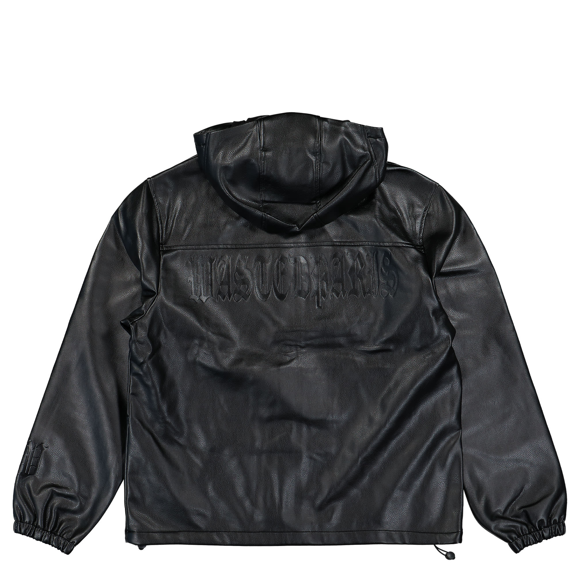 Wasted Paris Nation Faux Leather Windbreaker Black Windbreaker Material | Overkill