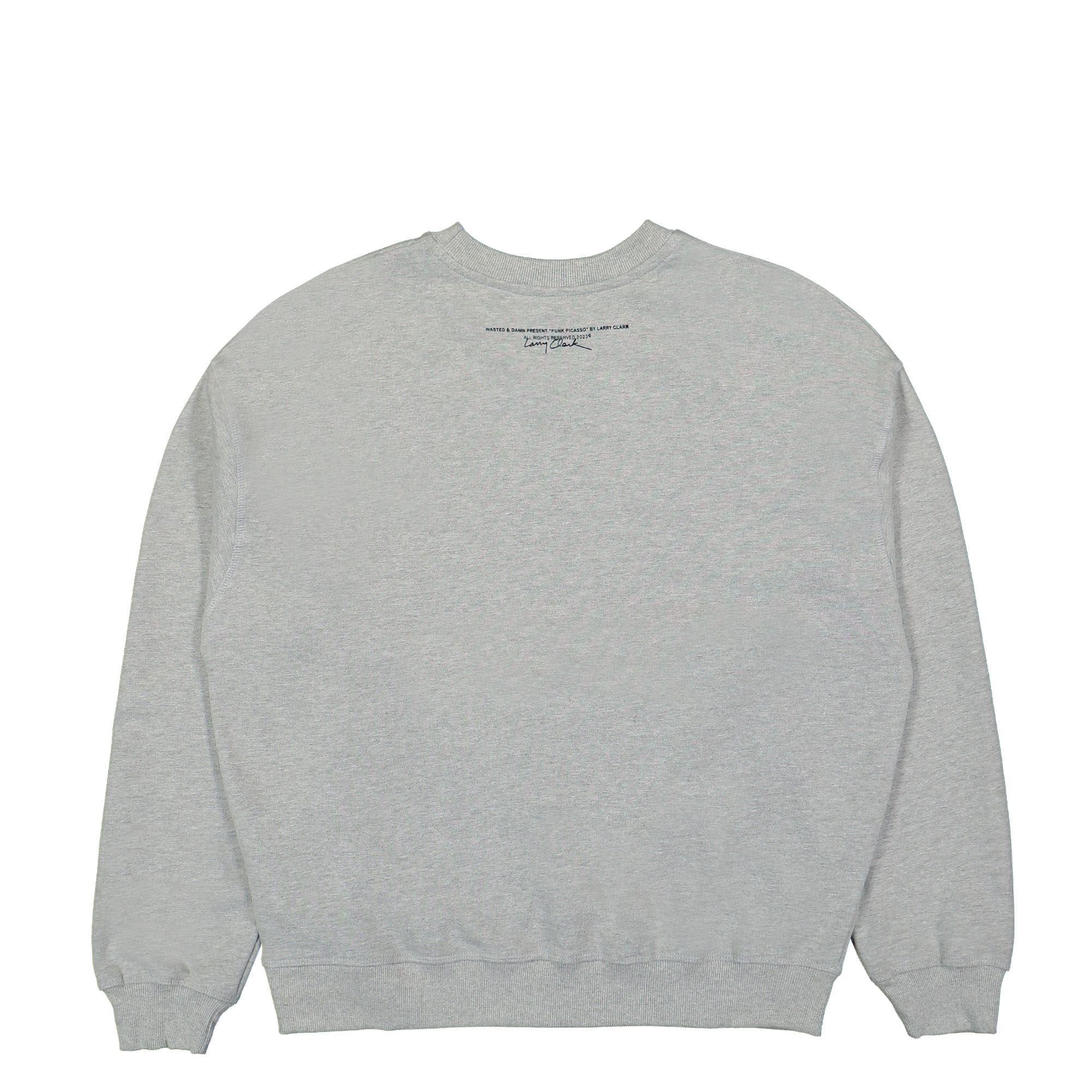 Wasted Paris Punk Picasso Crewneck Ash Grey Sweatshirts Material | Overkill