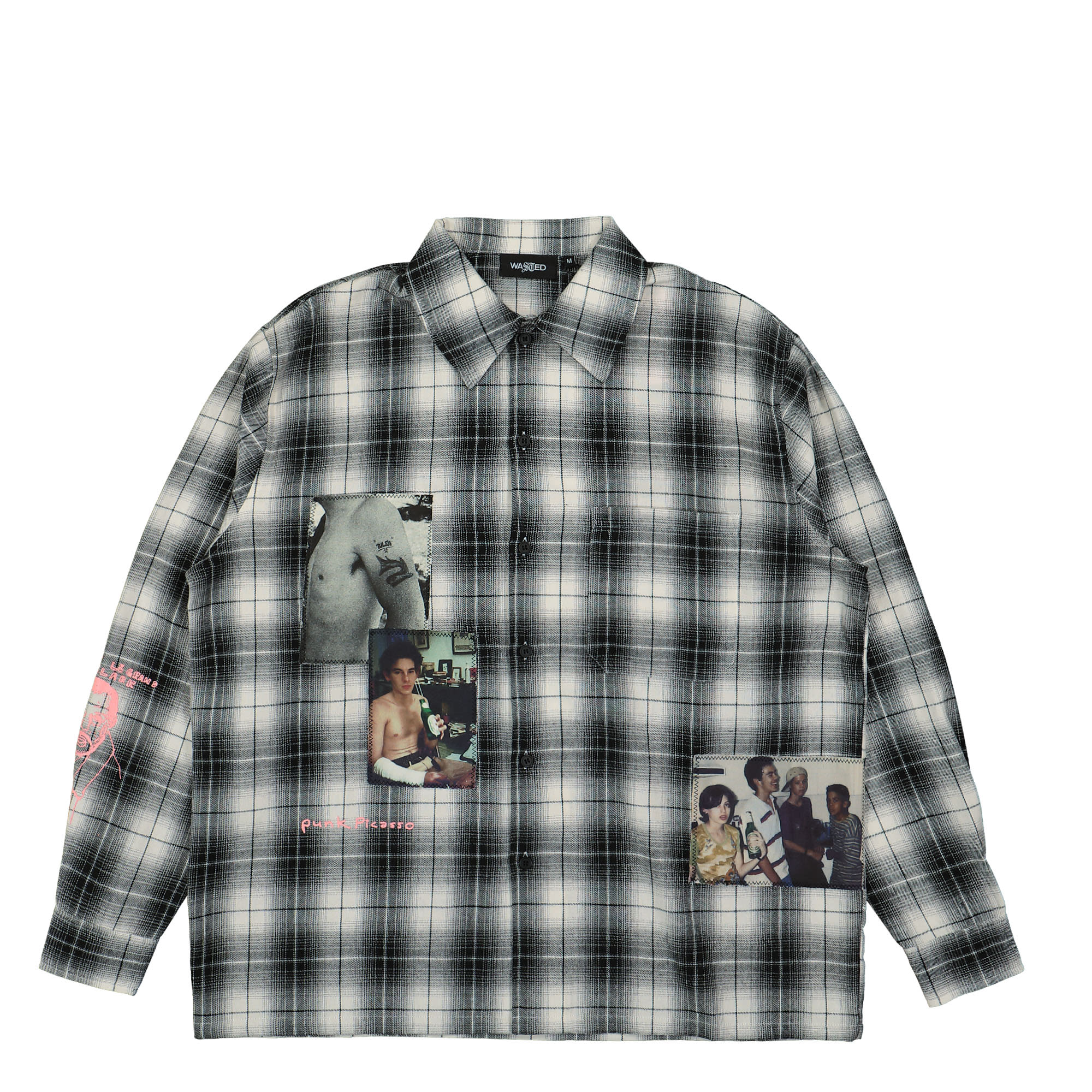 Wasted Paris Plaid Riot Shirt Black White Shirts 165918 / Black White | Overkill