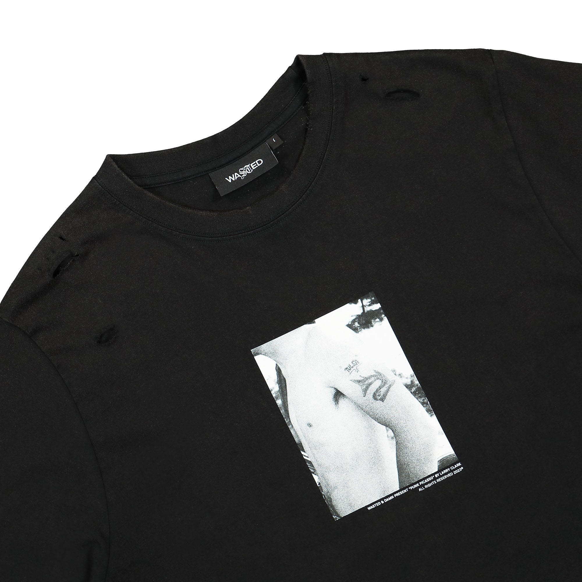 Wasted Paris Destroy Absolution T-Shirt Faded Black T-Shirts Material | Overkill