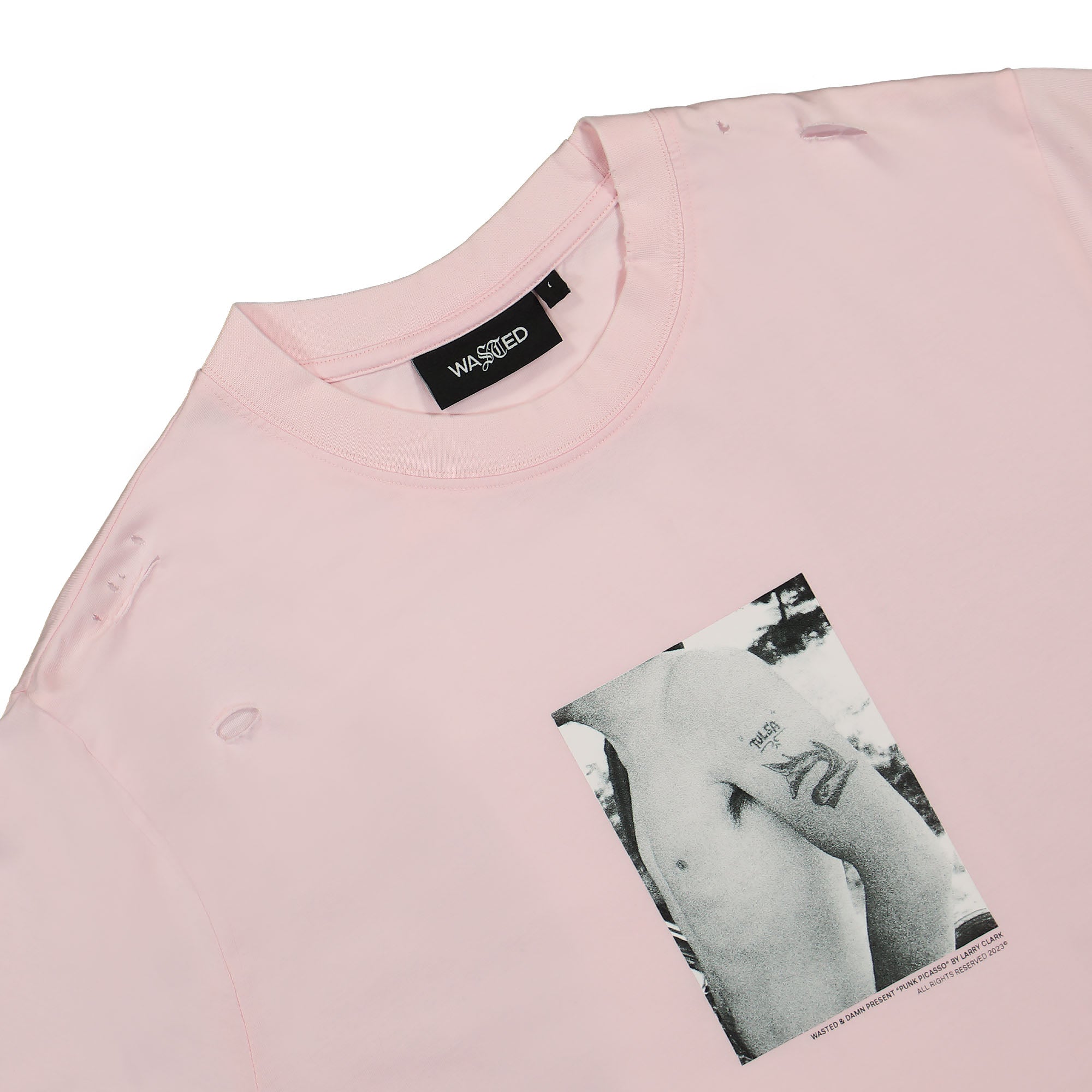 Wasted Paris Destroy Absolution T-Shirt Faded Sour Pink T-Shirts Material | Overkill