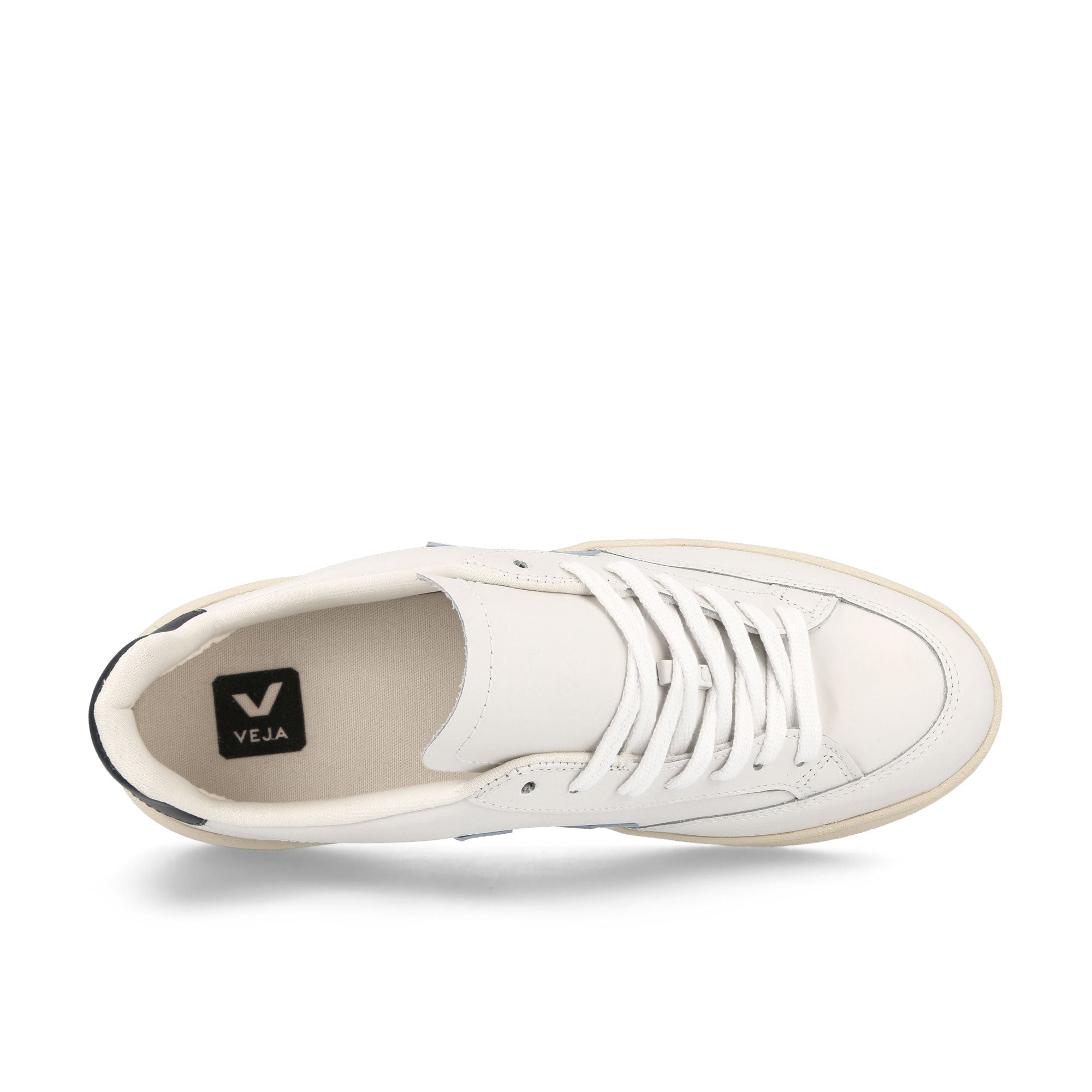 Veja W V-12 LEATHER Extra White-Steel-Nautico Low Top Sneakers Detailfoto | Overkill