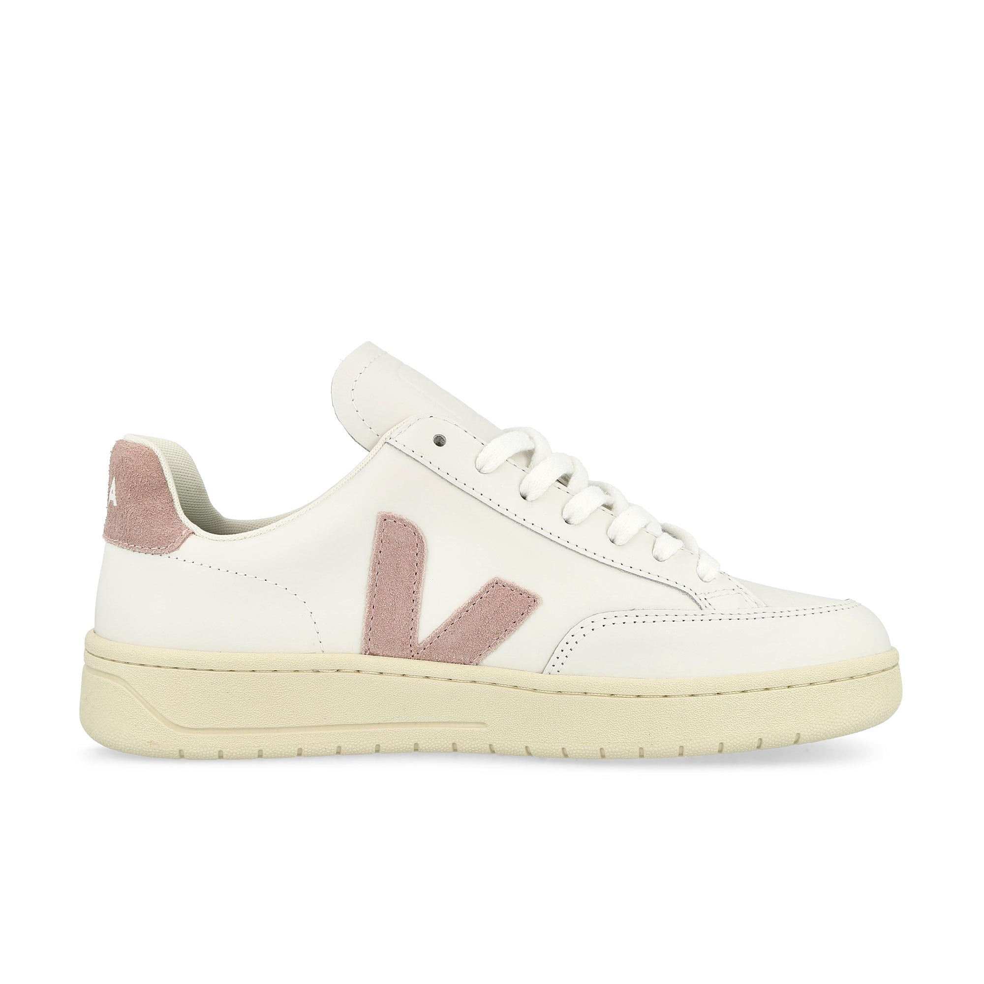 Veja W V-12 Leather Extra-White / Babe Low Top Sneakers Silhouette | Overkill