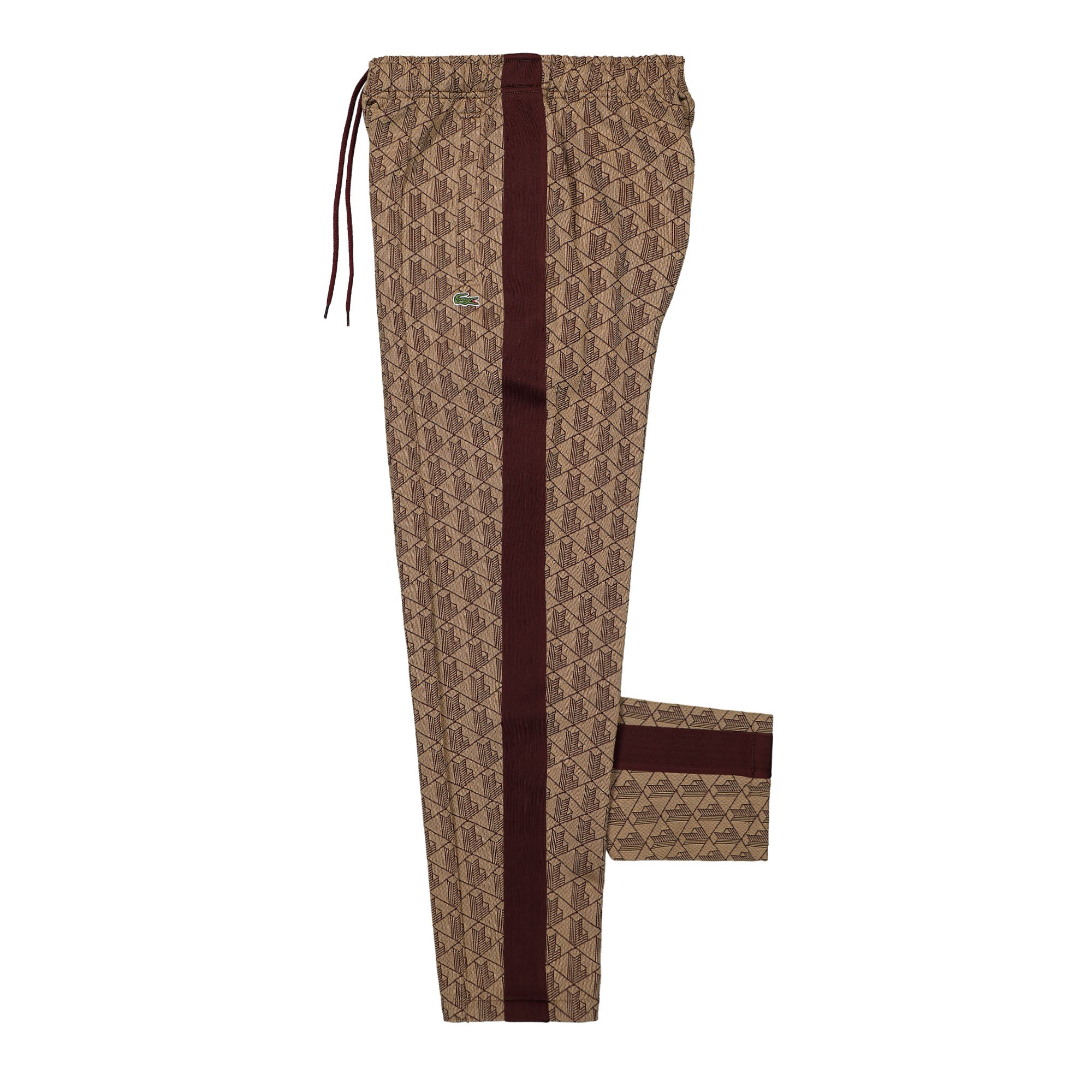 Lacoste Paris Jacquard Monogram Track Pants Beige / Bordeaux Sweat & Track Pants Close-up | Overkill