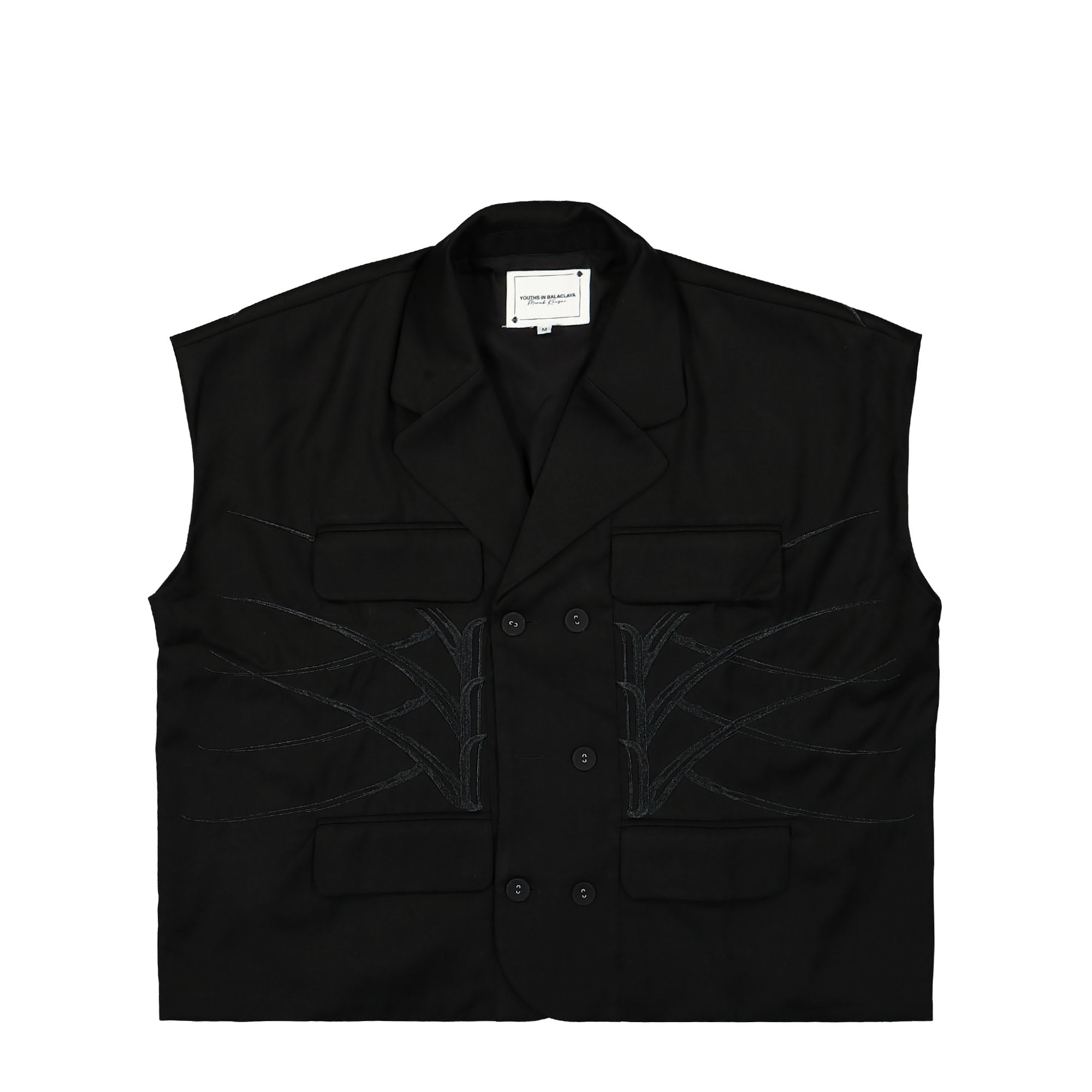 Youths In Balaclava X Vest Knit Black Sweater Vests YOU07J101 | Overkill