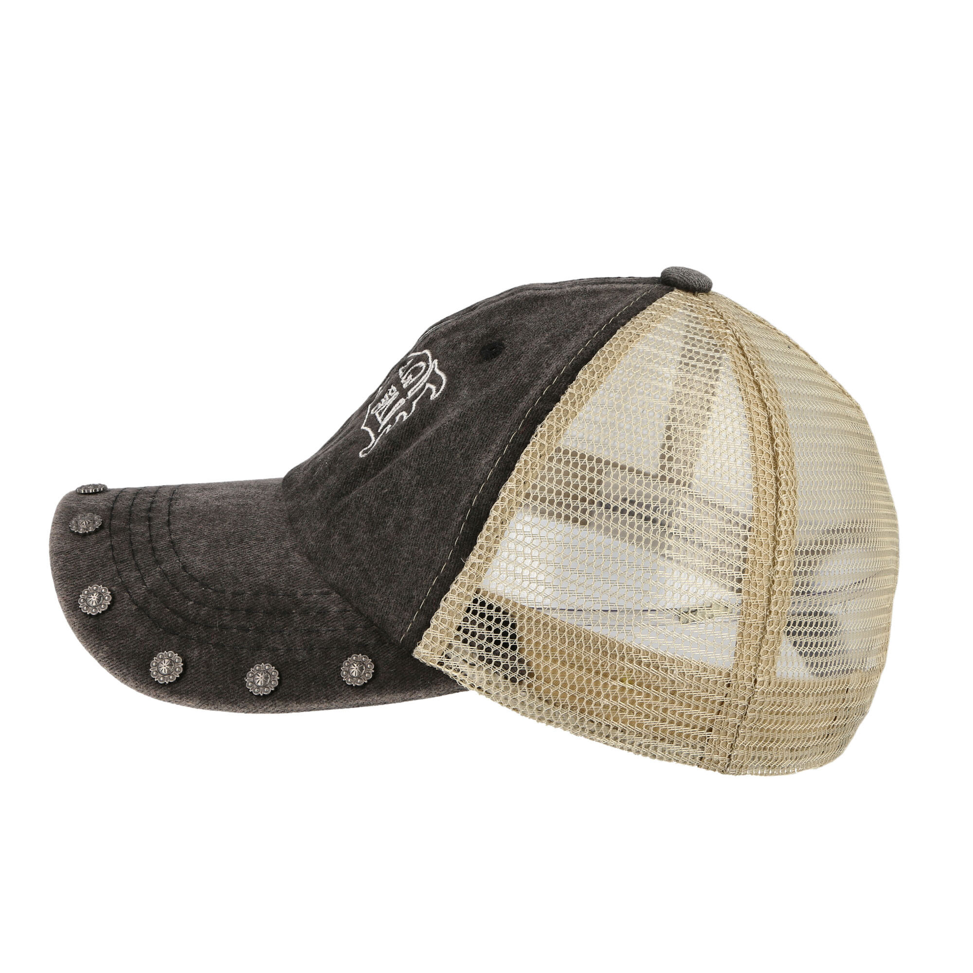 Youths In Balaclava Flower Trucker Cap Black Caps Material | Overkill