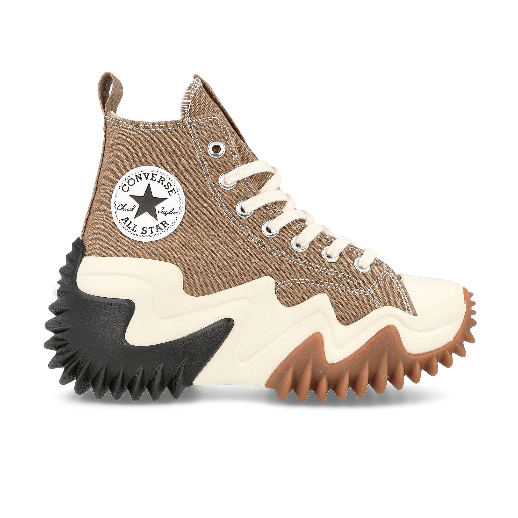 Converse run star motion hi Sand Dune / Black / Egret Sneakers Silhouette | Overkill