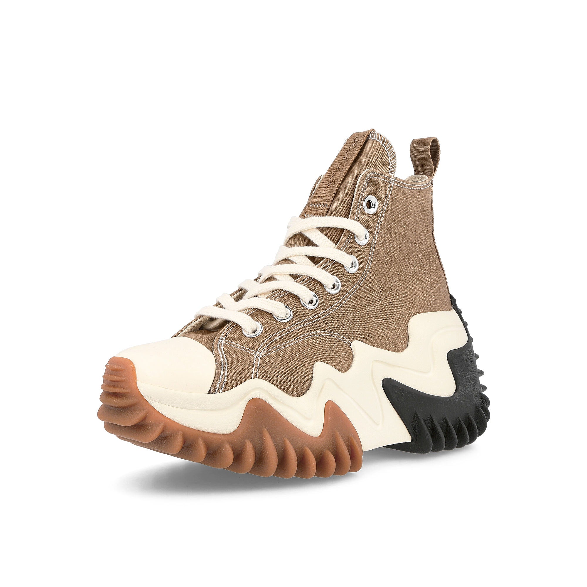 Converse run star motion hi Sand Dune / Black / Egret Sneakers Close Up | Overkill