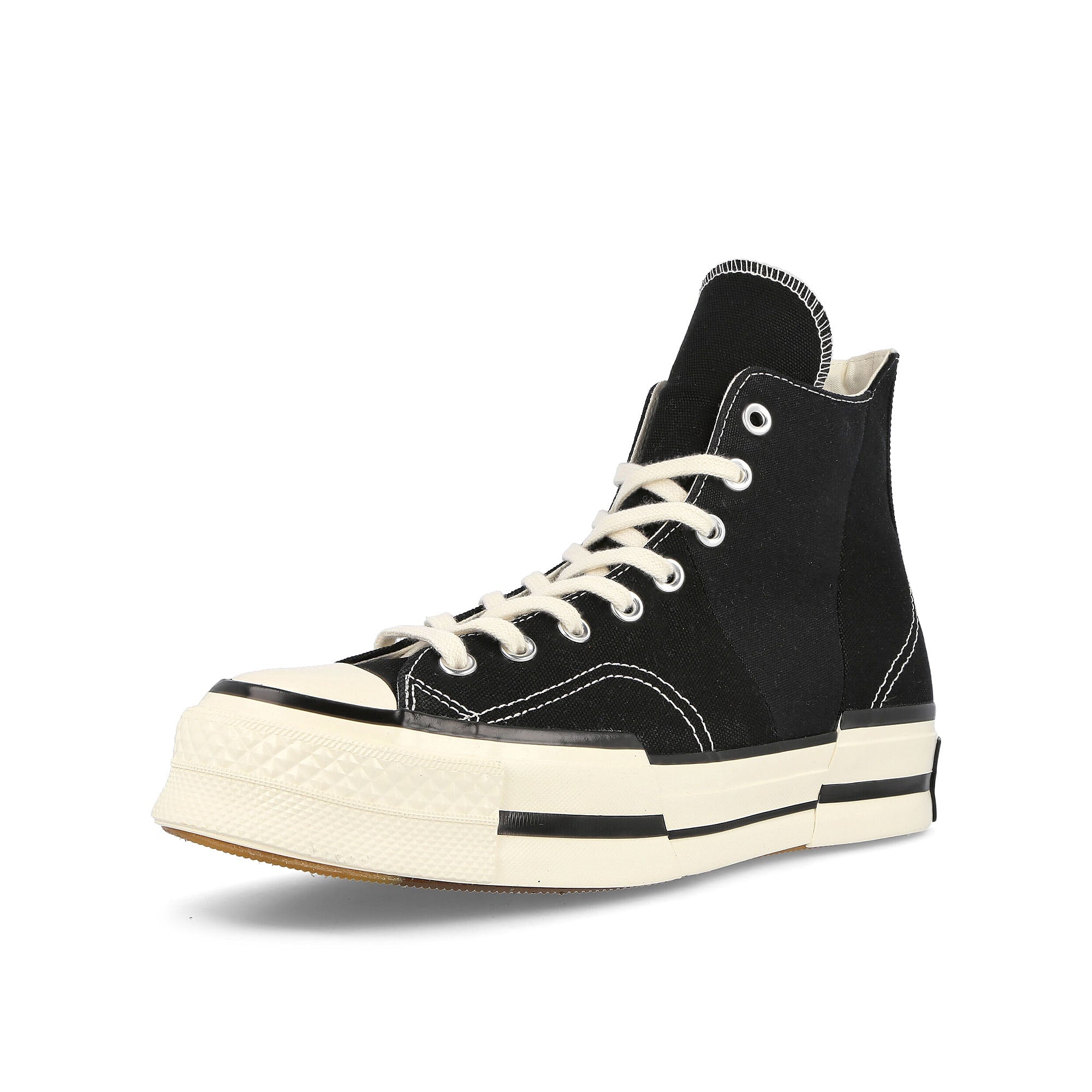 Converse Chuck 70 Plus Hi Black / Egret / Black Sneakers Close Up | Overkill