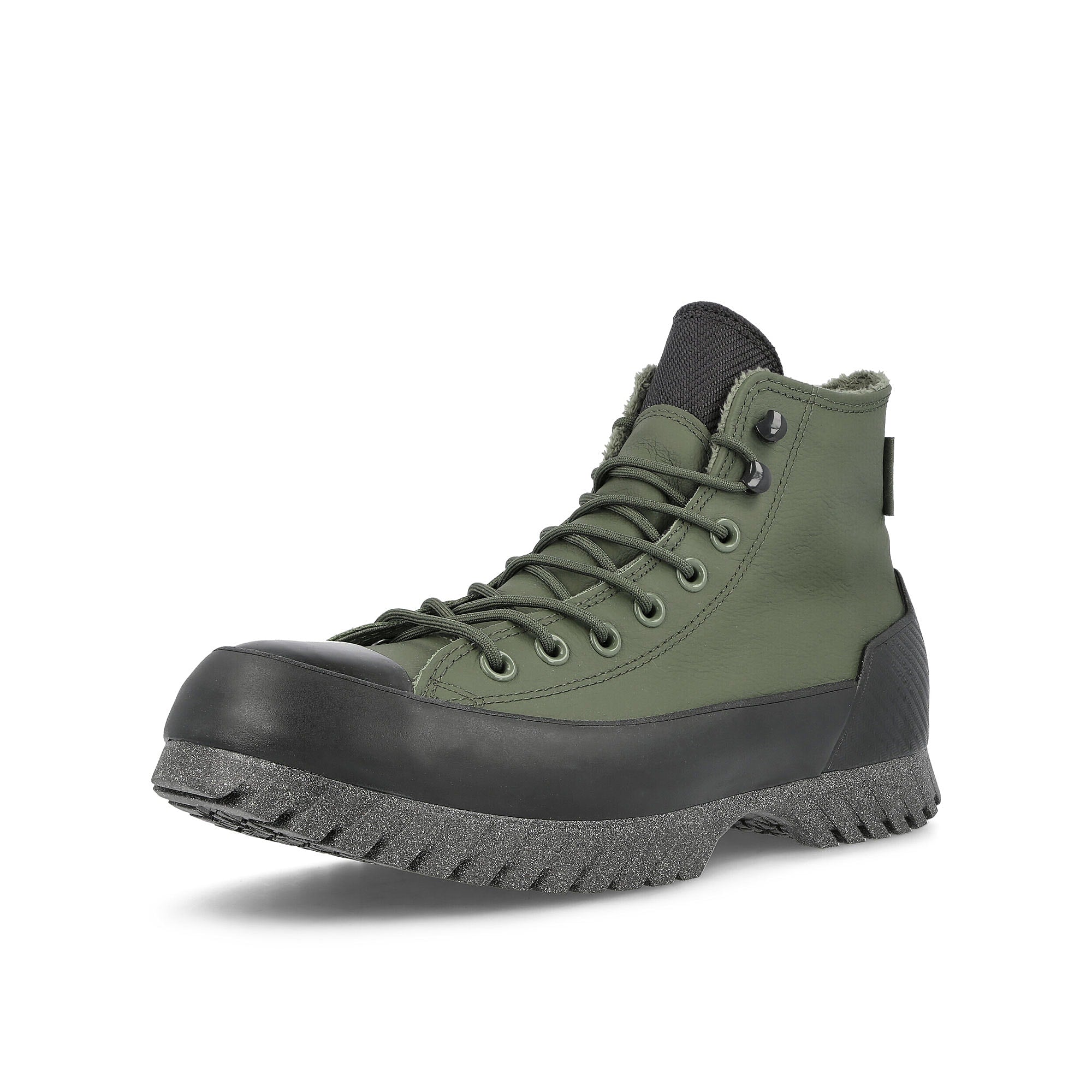 Converse CTAS Lugged 2.0 CC Hi Utility / Dark Smoke Grey / Black High Top Sneakers Close Up | Overkill