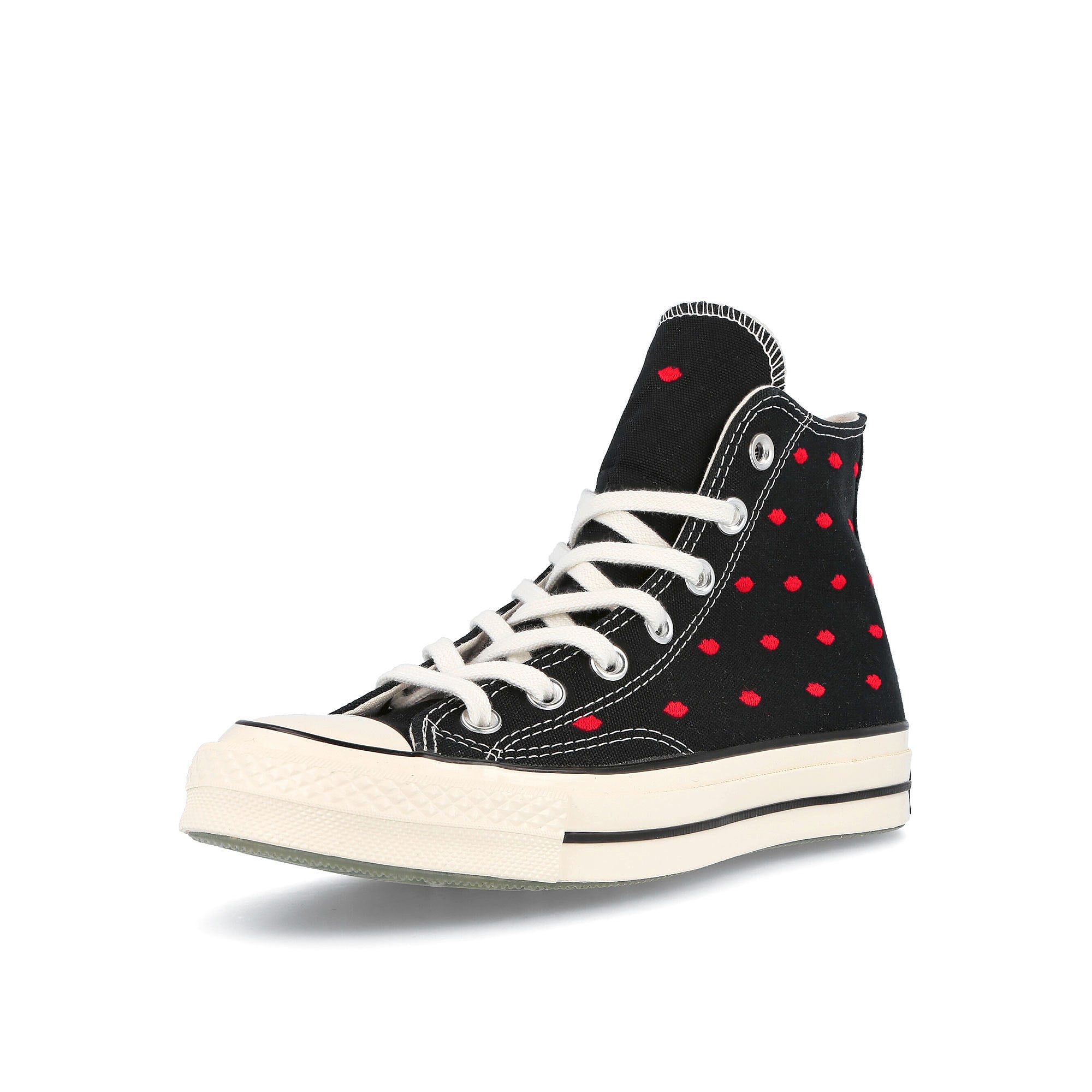 Converse chuck 70 hi Black-University Red-Egret Sneakers Close Up | Overkill