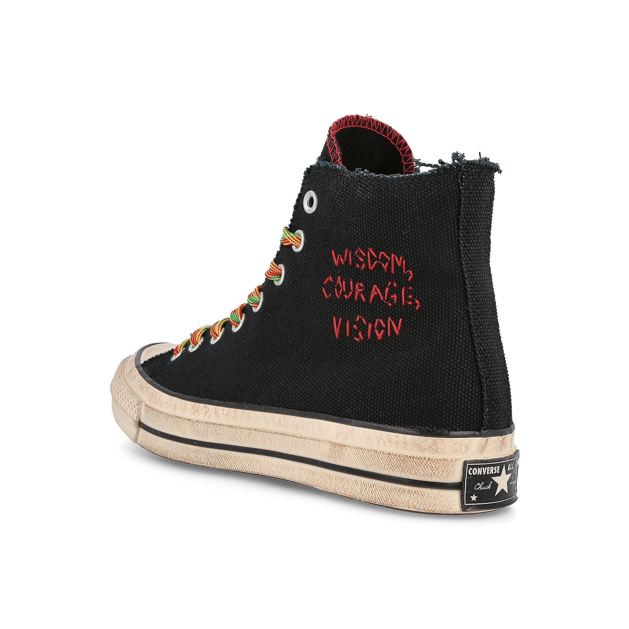 Converse Barriers Worldwide x Converse Chuck 70 Hi Black-Fiery Red Sneakers Material | Overkill