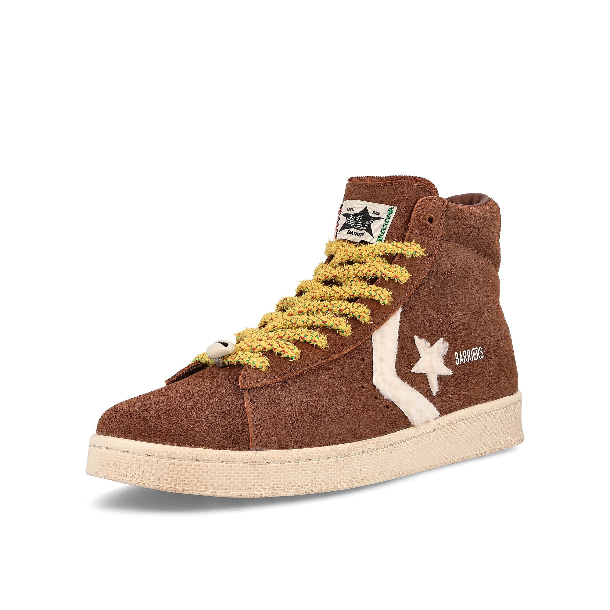 Converse Barriers Worldwide x Converse Pro Leather Hi Monks Robe-Black Sneakers Close Up | Overkill