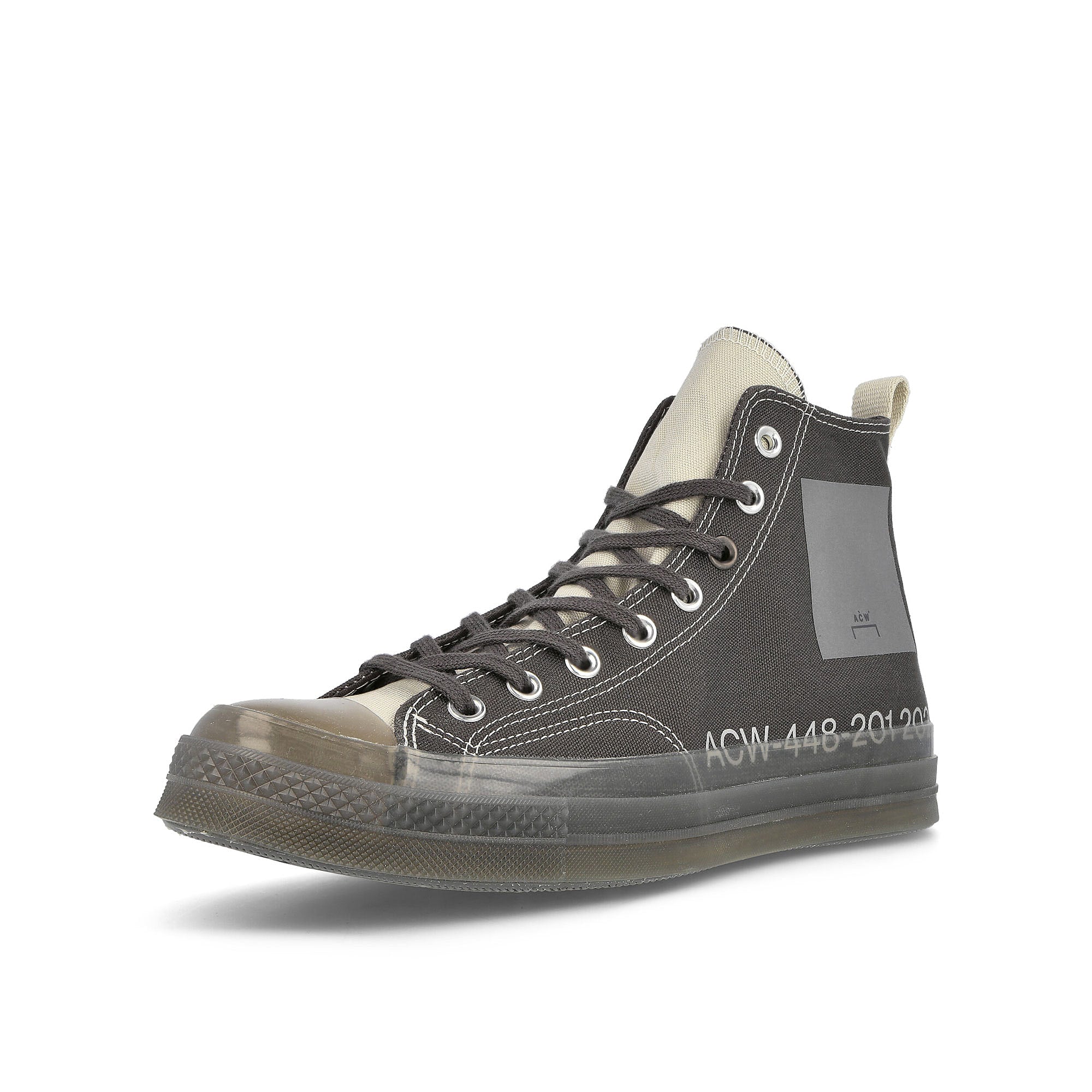 Converse A COLD WALL x Converse Chuck 70 Hi Pavement / Silver Birch High Top Sneakers Close Up | Overkill