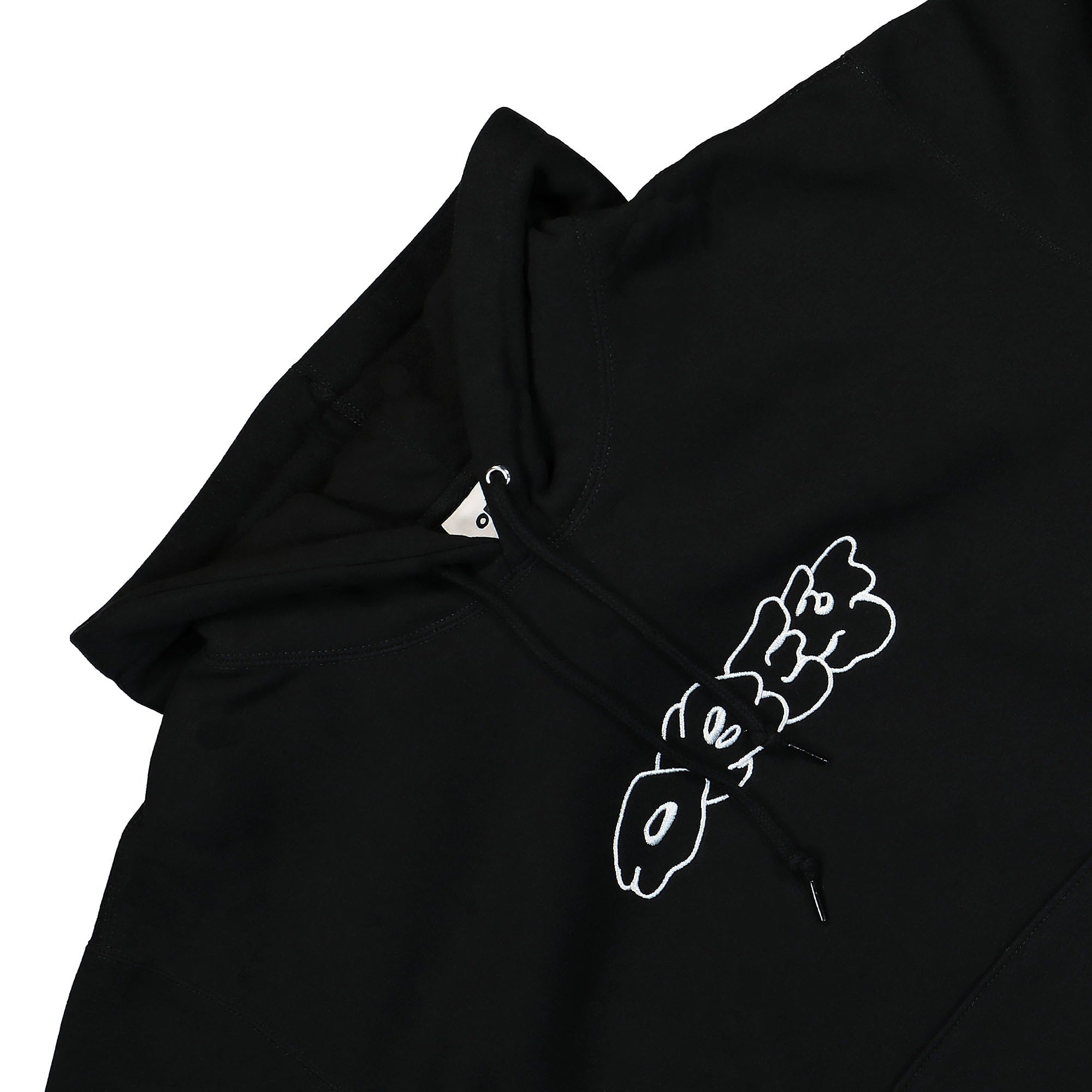 Obey Crude Hood Black Hoodies Detailfoto | Overkill