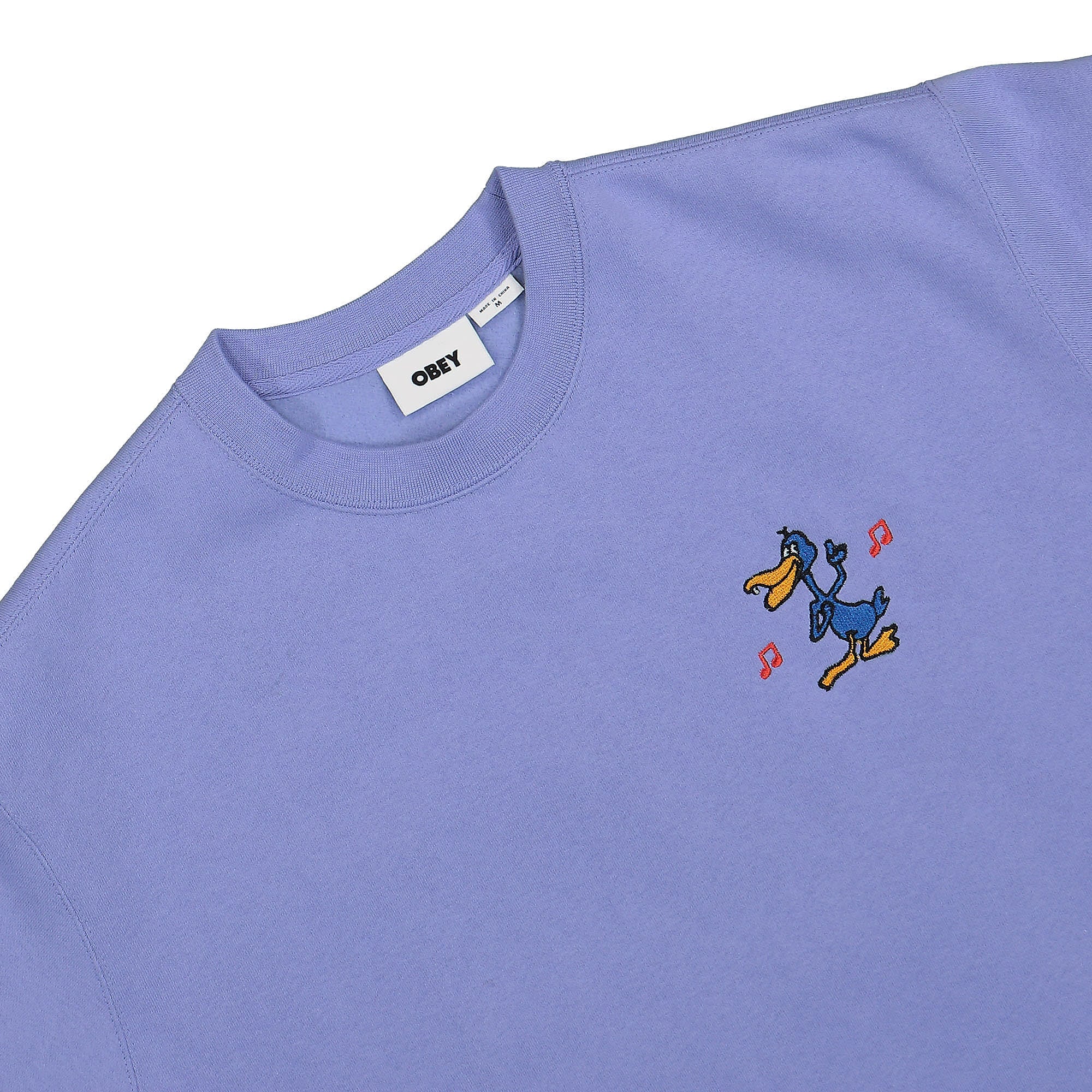Obey Disco Duck Crew Digital Violet Sweatshirts Material | Overkill