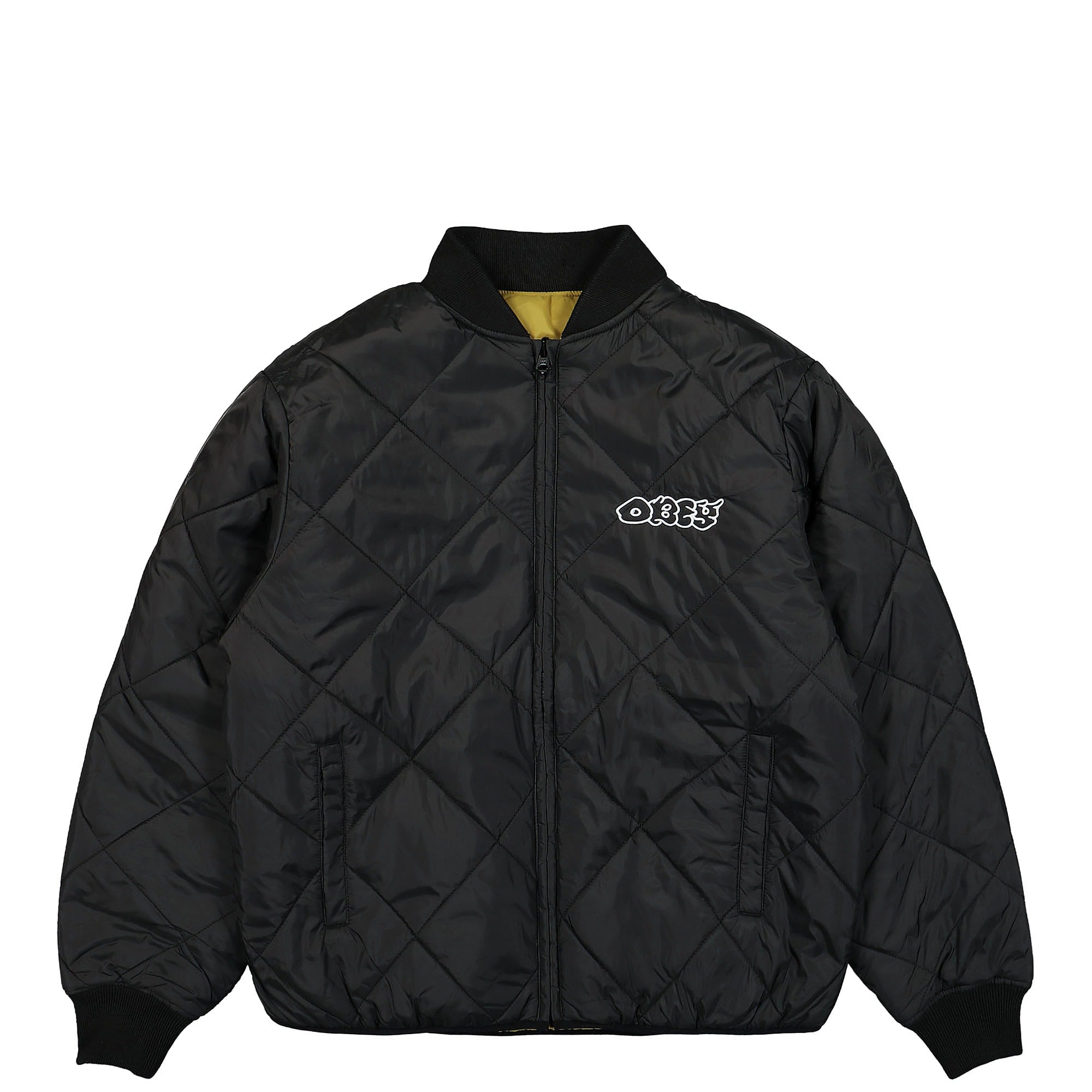 Obey Brux Quilted Reversible Jacket Black Bomber & Varsity Jackets 121800509 | Overkill