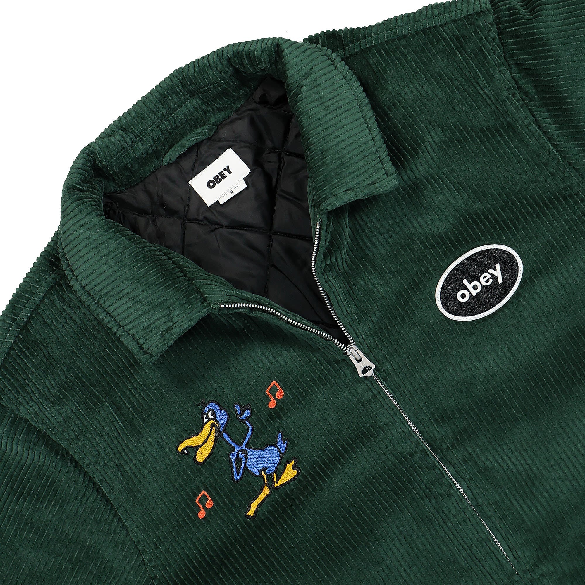 Obey Nomad Corduroy Jacket Dark Cedar Jackets Close-up | Overkill