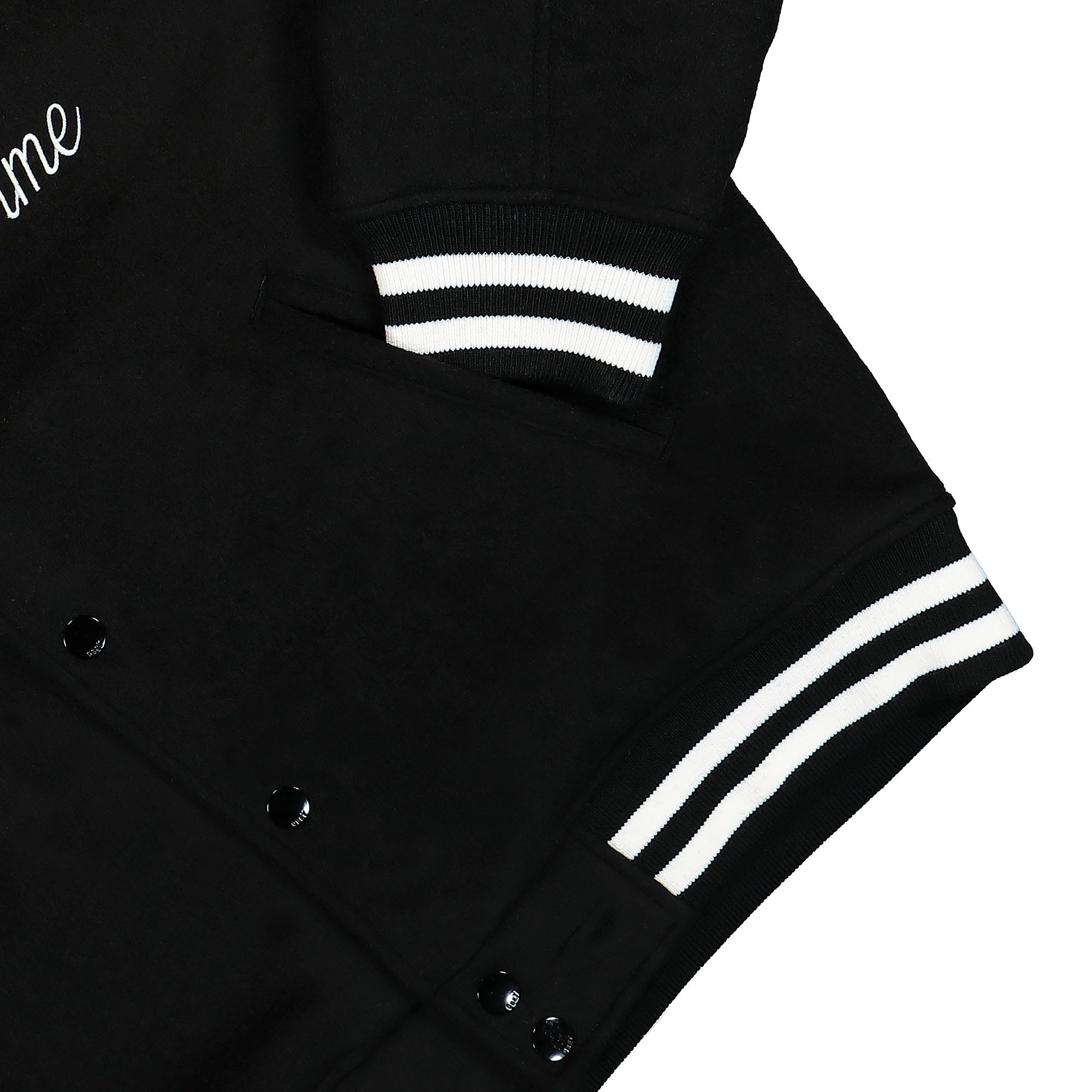 Obey Time Varsity Jacket Black Bomber & Varsity Jackets Detail view 1 | Overkill