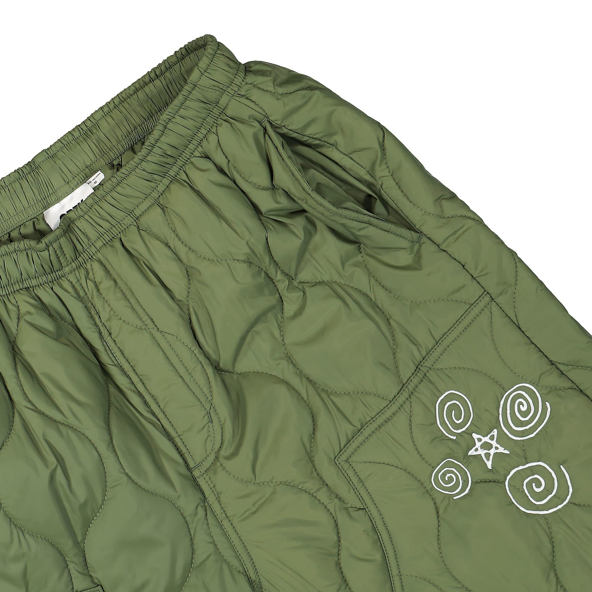 Obey Baseline Quilted Pant Light Army Sweat & Track Pants Detail view 1 | Overkill
