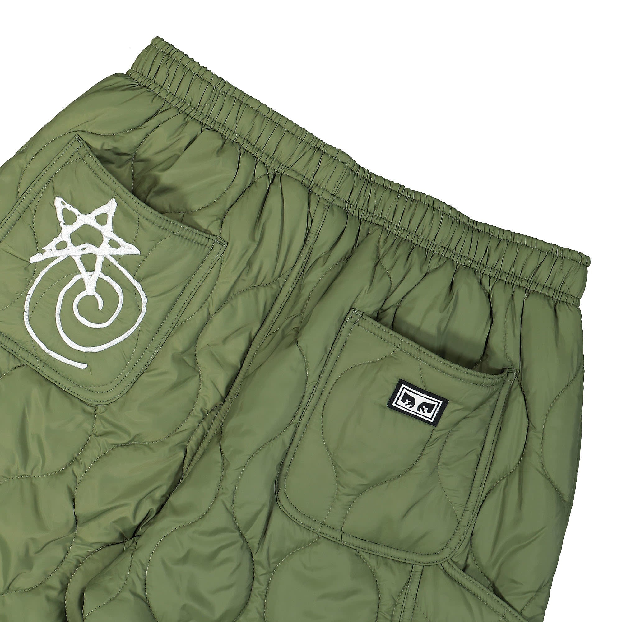 Obey Baseline Quilted Pant Light Army Sweat & Track Pants Detailfoto | Overkill