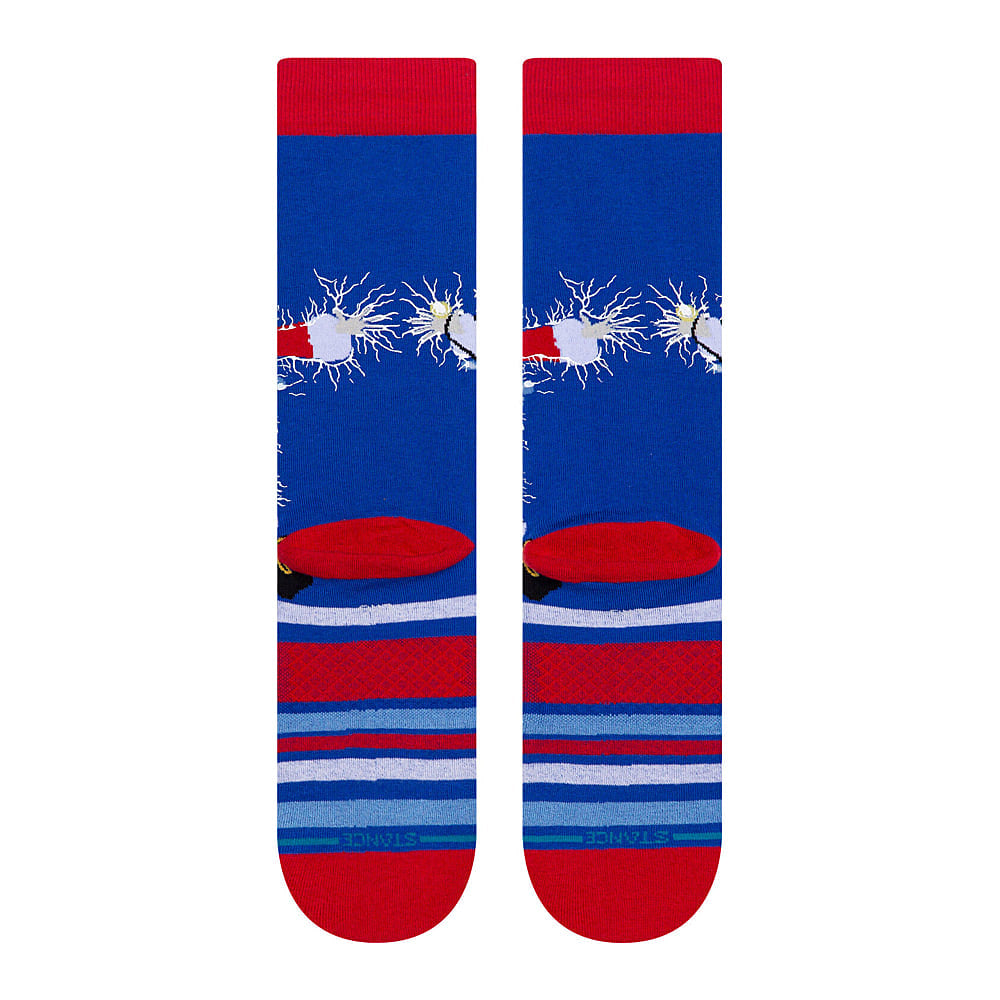Stance Christmas Vacation Socks Blue Socks Close-up | Overkill